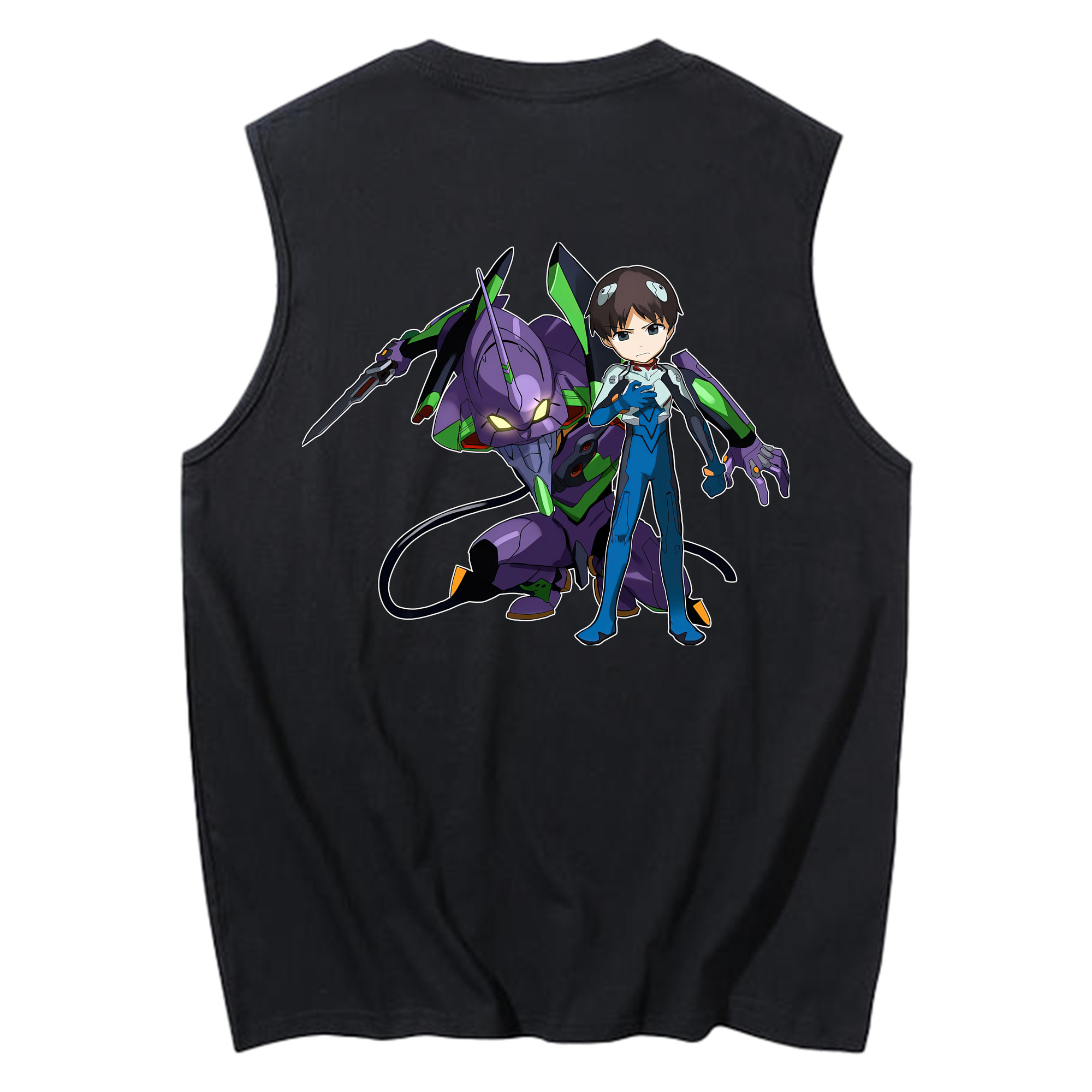 （画像用） EVA 新世紀エヴァンゲリオン コットン100％タンクトップ（背面プリント）
