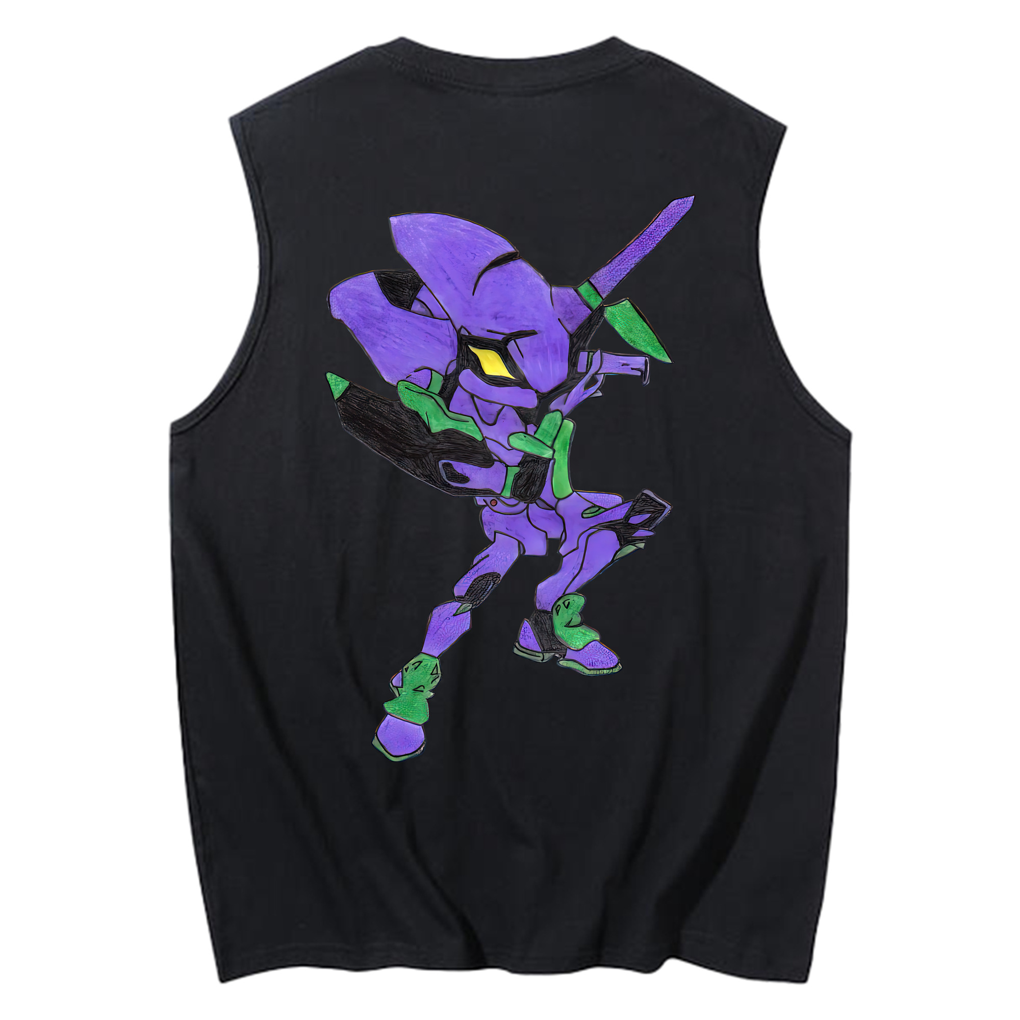 （画像用） EVA 新世紀エヴァンゲリオン コットン100％タンクトップ（背面プリント）