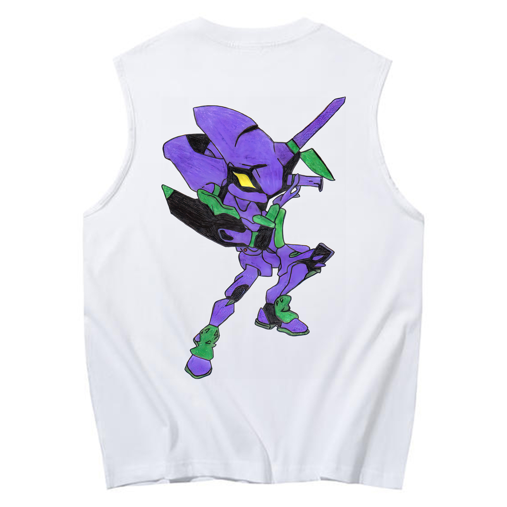 （画像用） EVA 新世紀エヴァンゲリオン コットン100％タンクトップ（背面プリント）