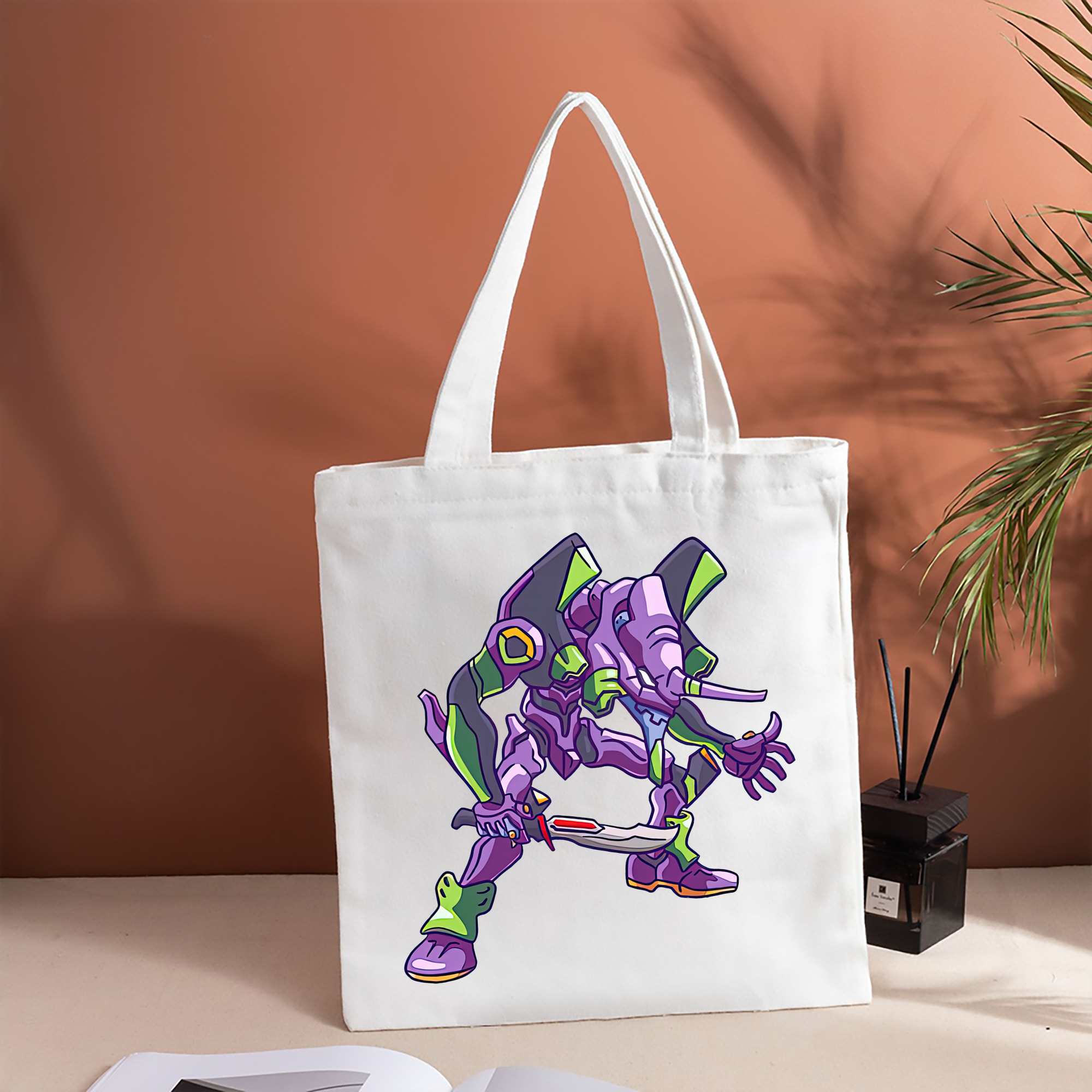 EVA 新世紀エヴァンゲリオン 縦型キャンバス生地手提げバッグ　トートバッグ