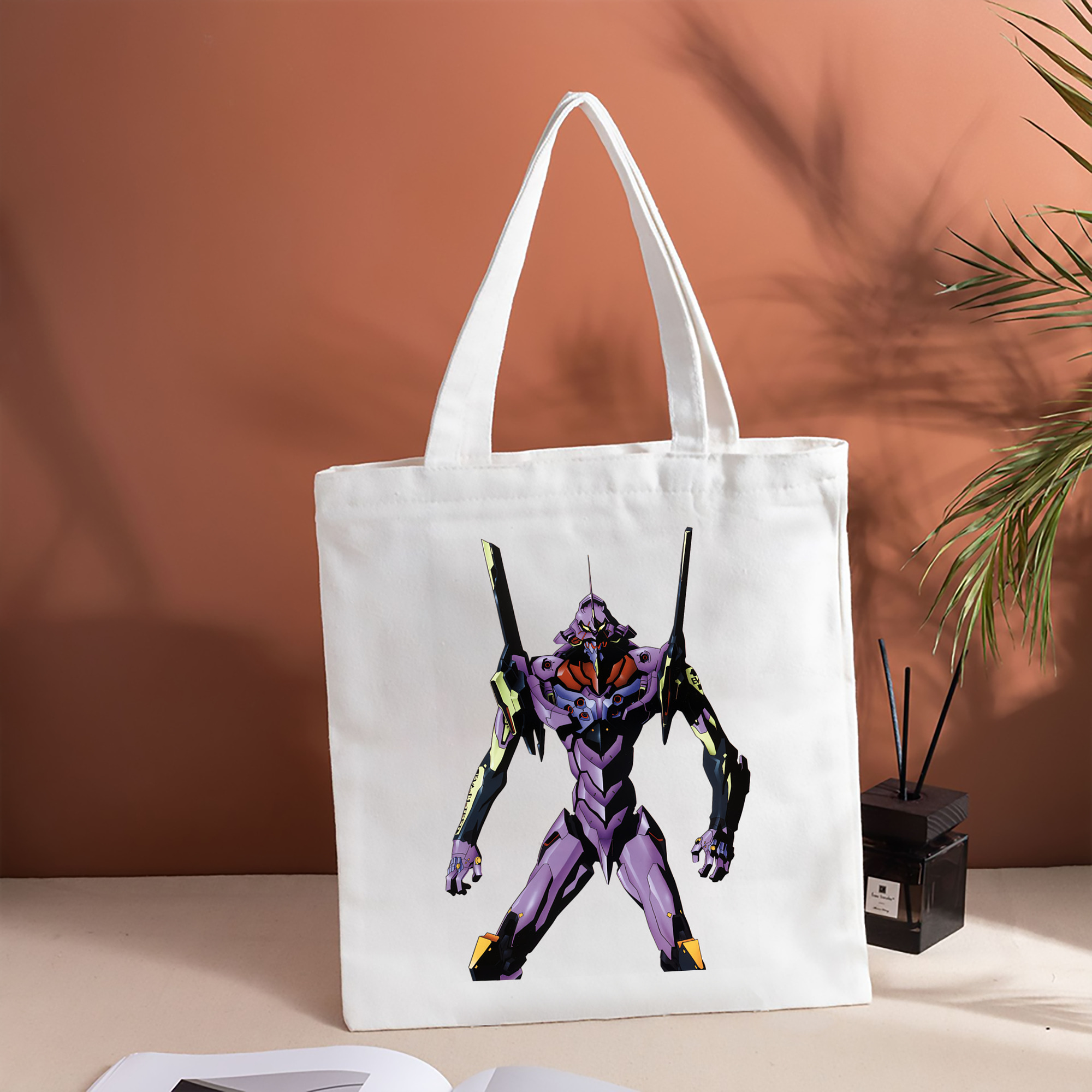 EVA 新世紀エヴァンゲリオン 縦型キャンバス生地手提げバッグ　トートバッグ