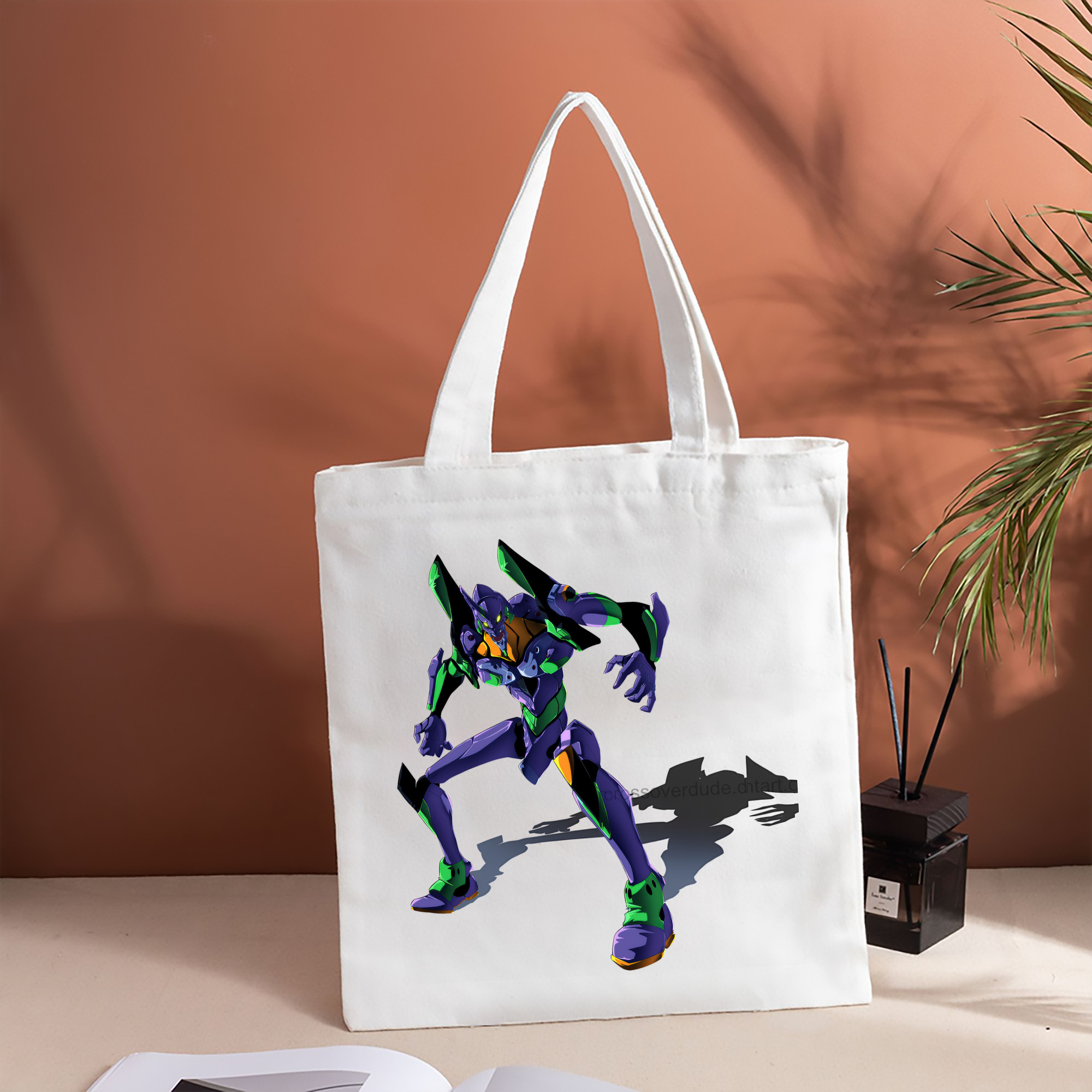EVA 新世紀エヴァンゲリオン 縦型キャンバス生地手提げバッグ　トートバッグ
