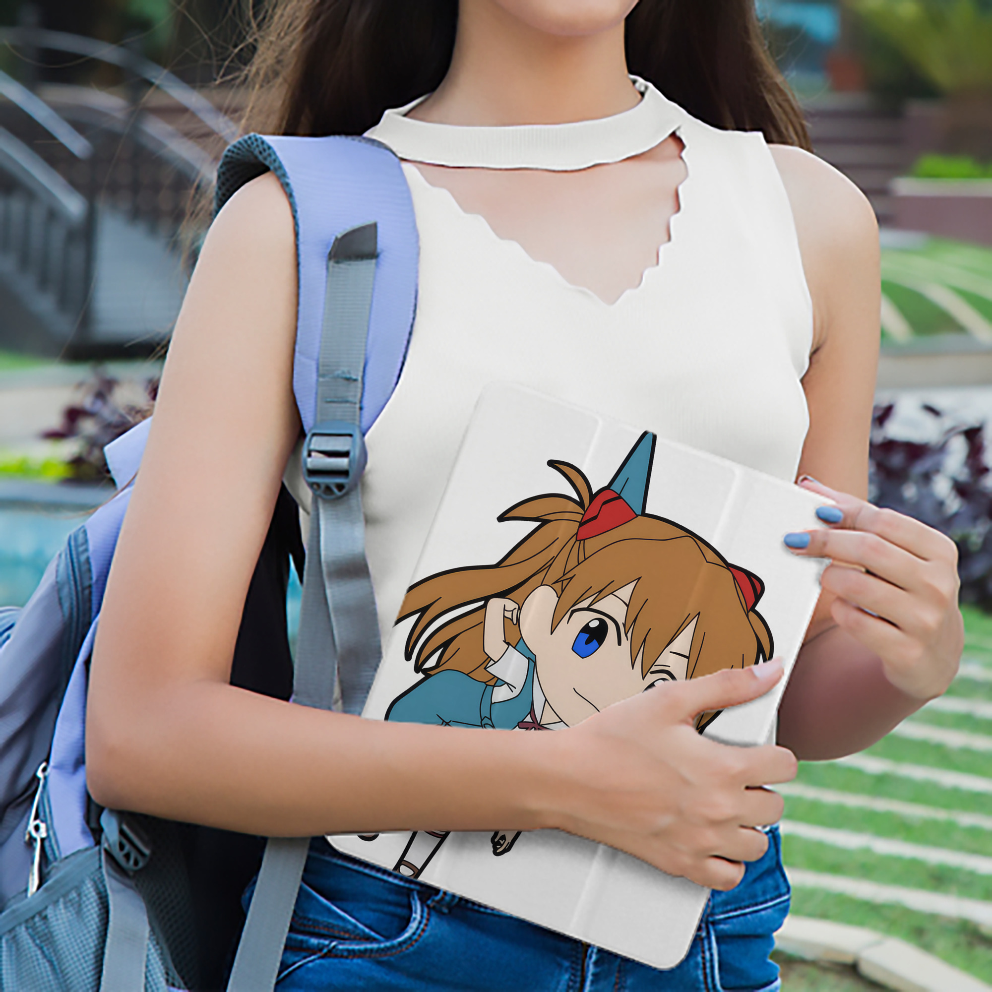 EVA 新世紀エヴァンゲリオン IPad ケース ペン収納付き 三つ折りスタンド PUレザー×シリコン 対応機種9.5/10.5/10.9インチ