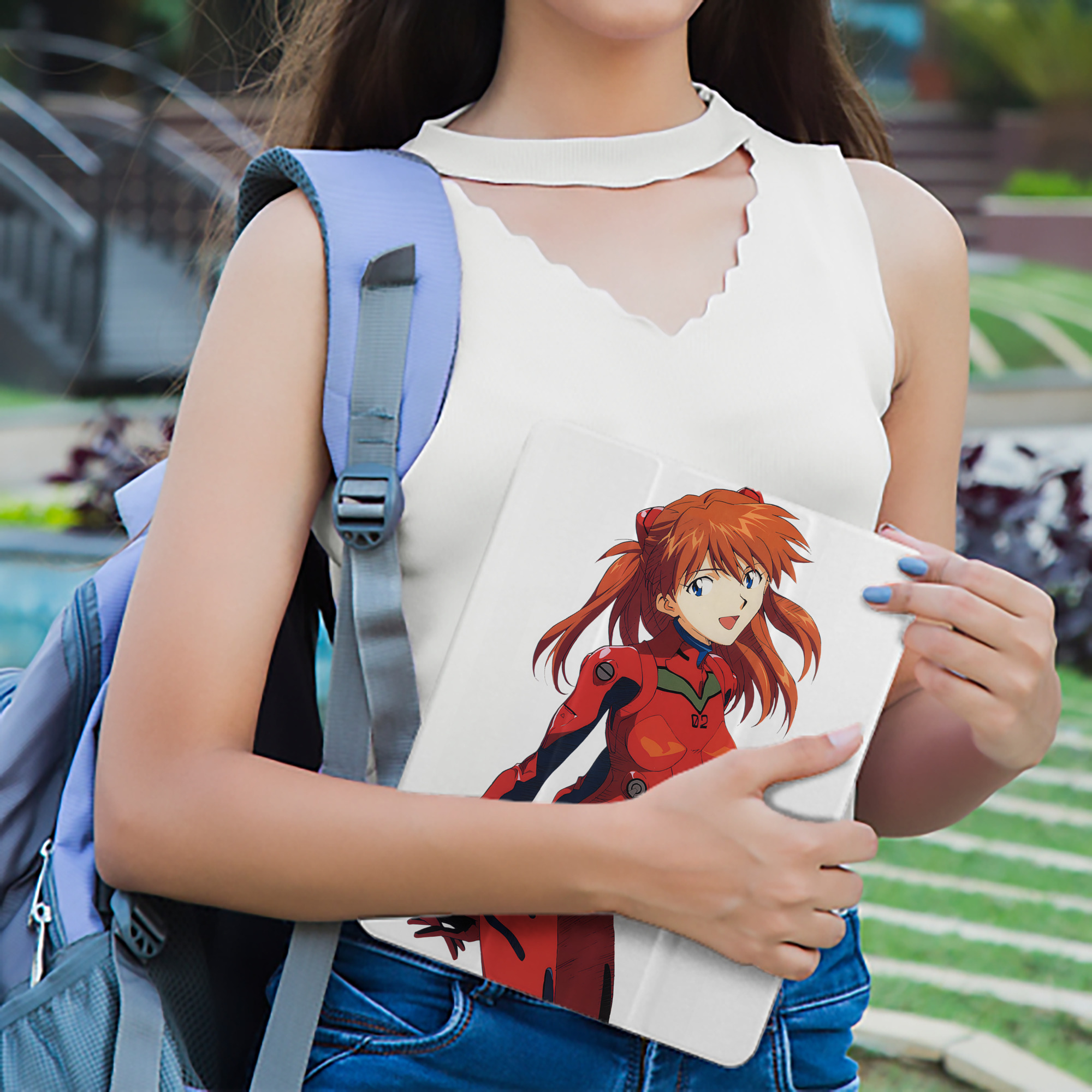 EVA 新世紀エヴァンゲリオン IPad ケース ペン収納付き 三つ折りスタンド PUレザー×シリコン 対応機種9.5/10.5/10.9インチ