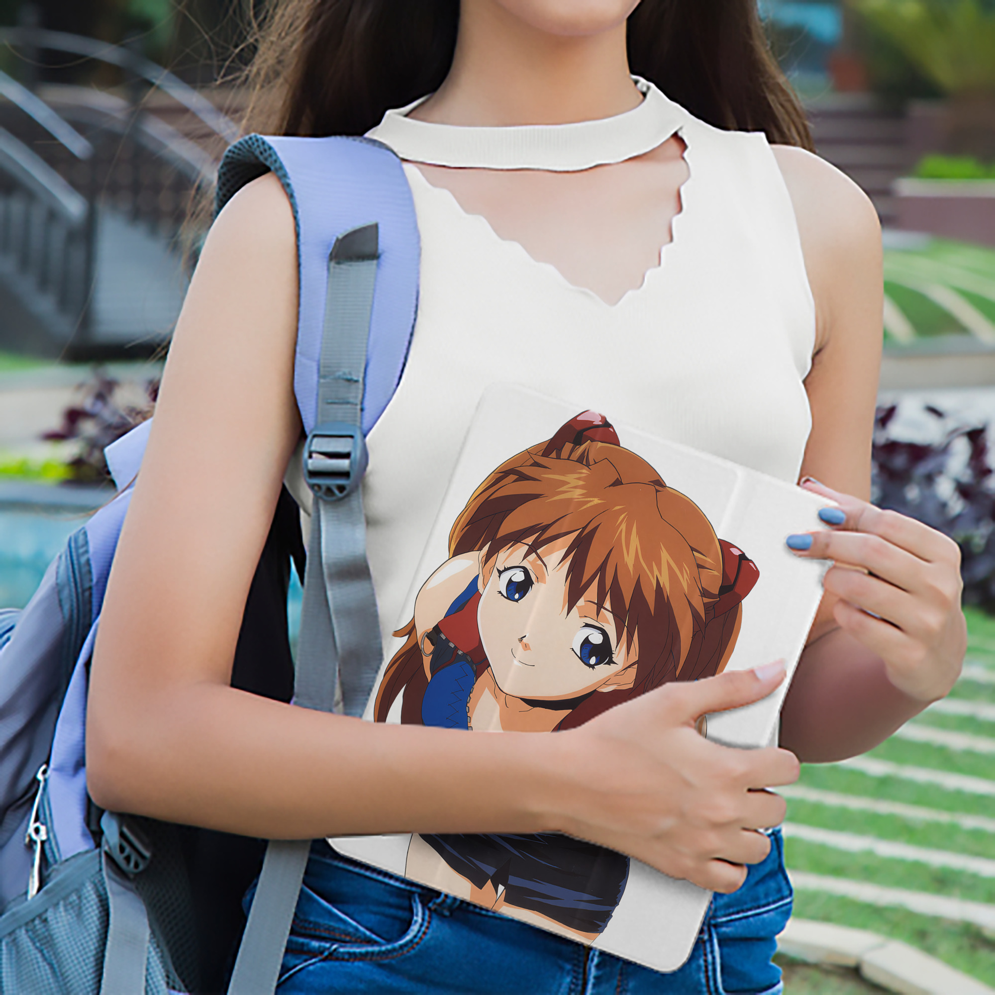 EVA 新世紀エヴァンゲリオン IPad ケース ペン収納付き 三つ折りスタンド PUレザー×シリコン 対応機種9.5/10.5/10.9インチ