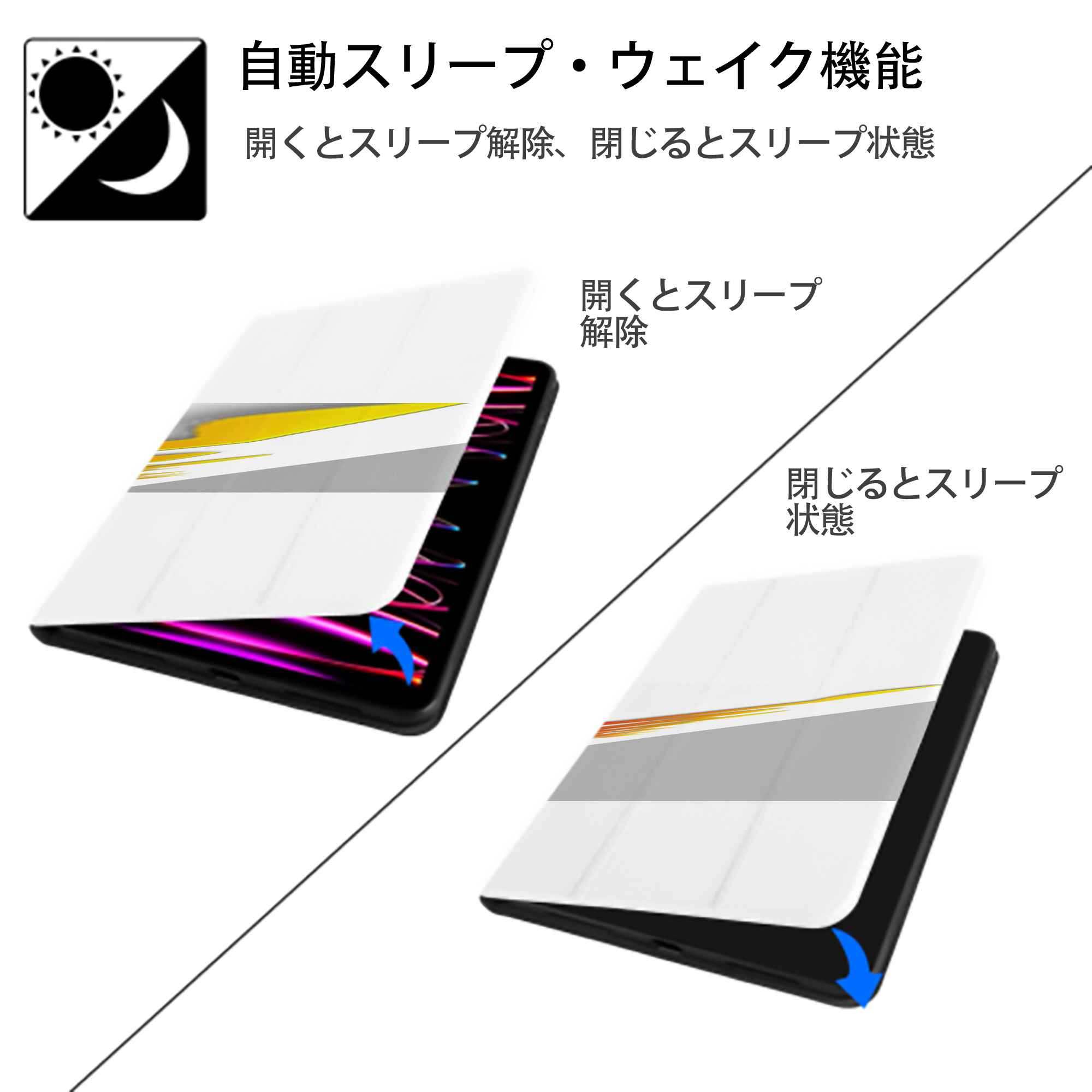 EVA 新世紀エヴァンゲリオン IPad ケース ペン収納付き 三つ折りスタンド PUレザー×シリコン 対応機種9.5/10.5/10.9インチ