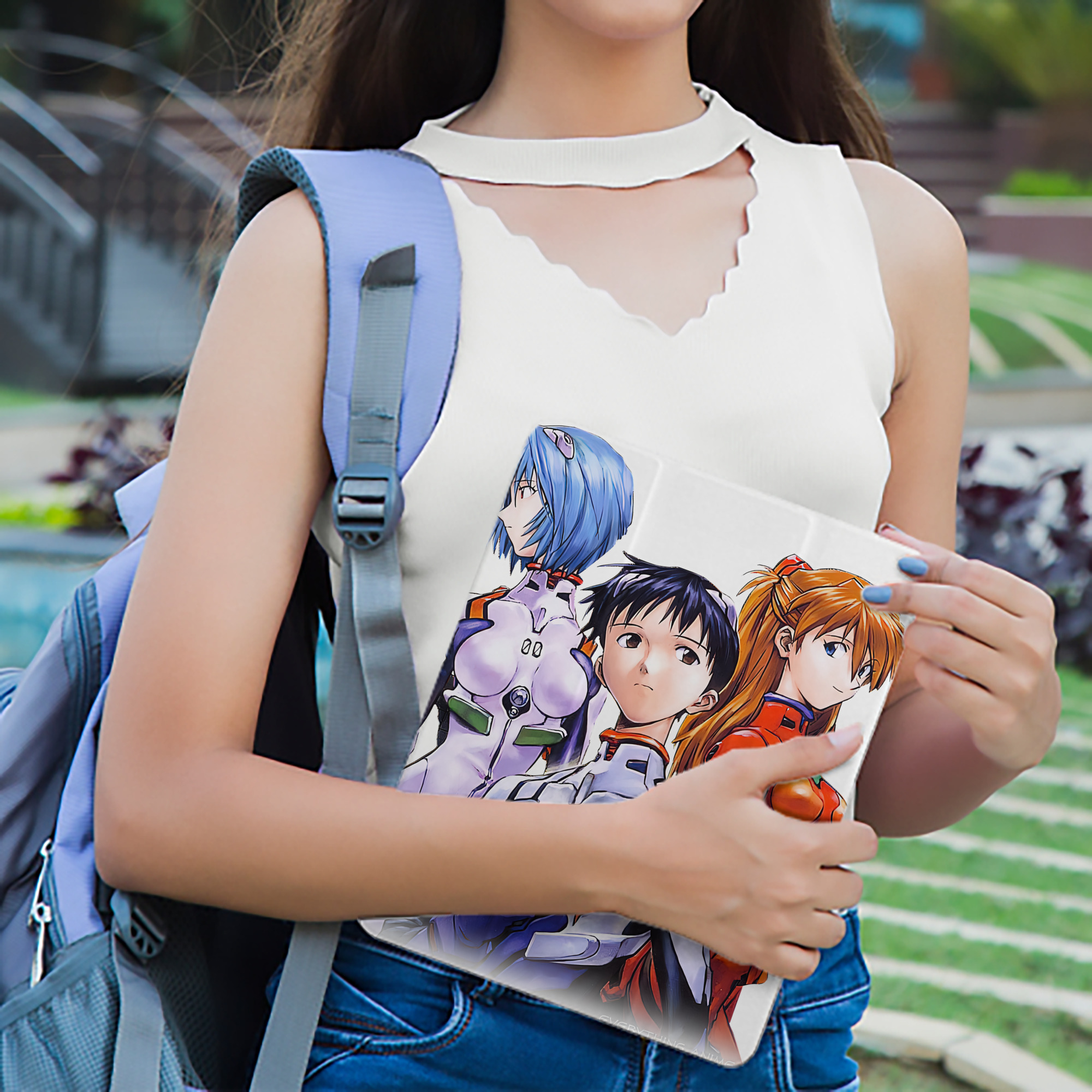 EVA 新世紀エヴァンゲリオン IPad ケース ペン収納付き 三つ折りスタンド PUレザー×シリコン 対応機種9.5/10.5/10.9インチ