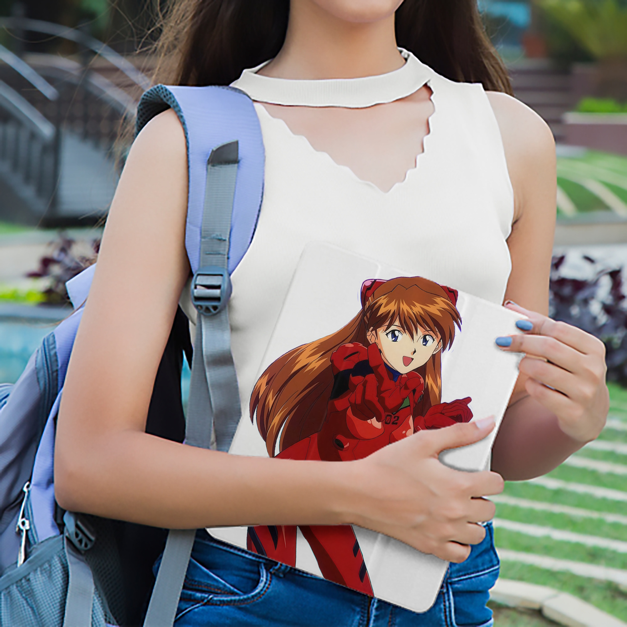 EVA 新世紀エヴァンゲリオン IPad ケース ペン収納付き 三つ折りスタンド PUレザー×シリコン 対応機種9.5/10.5/10.9インチ