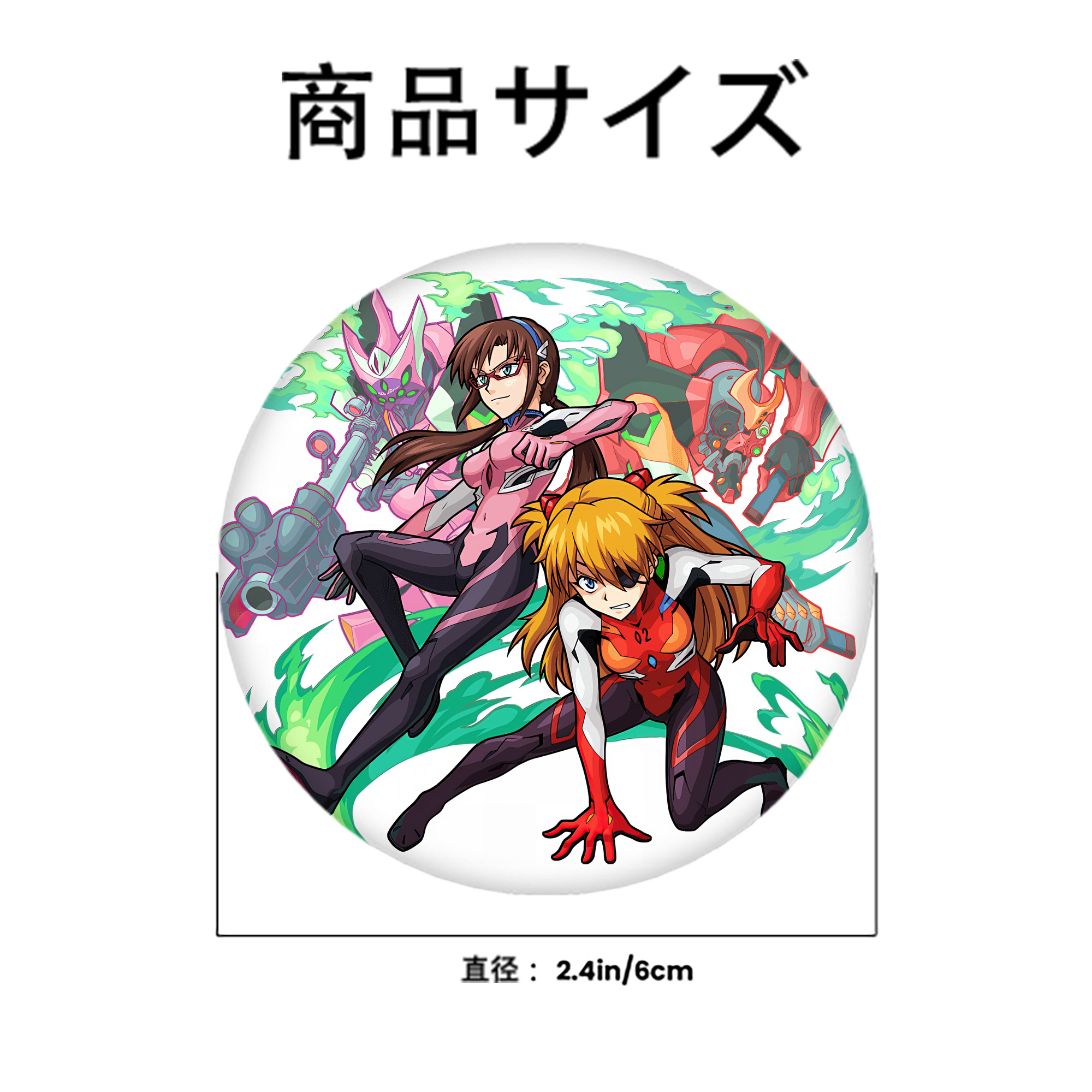 EVA 新世紀エヴァンゲリオン 6cm 缶バッジ 複数セット