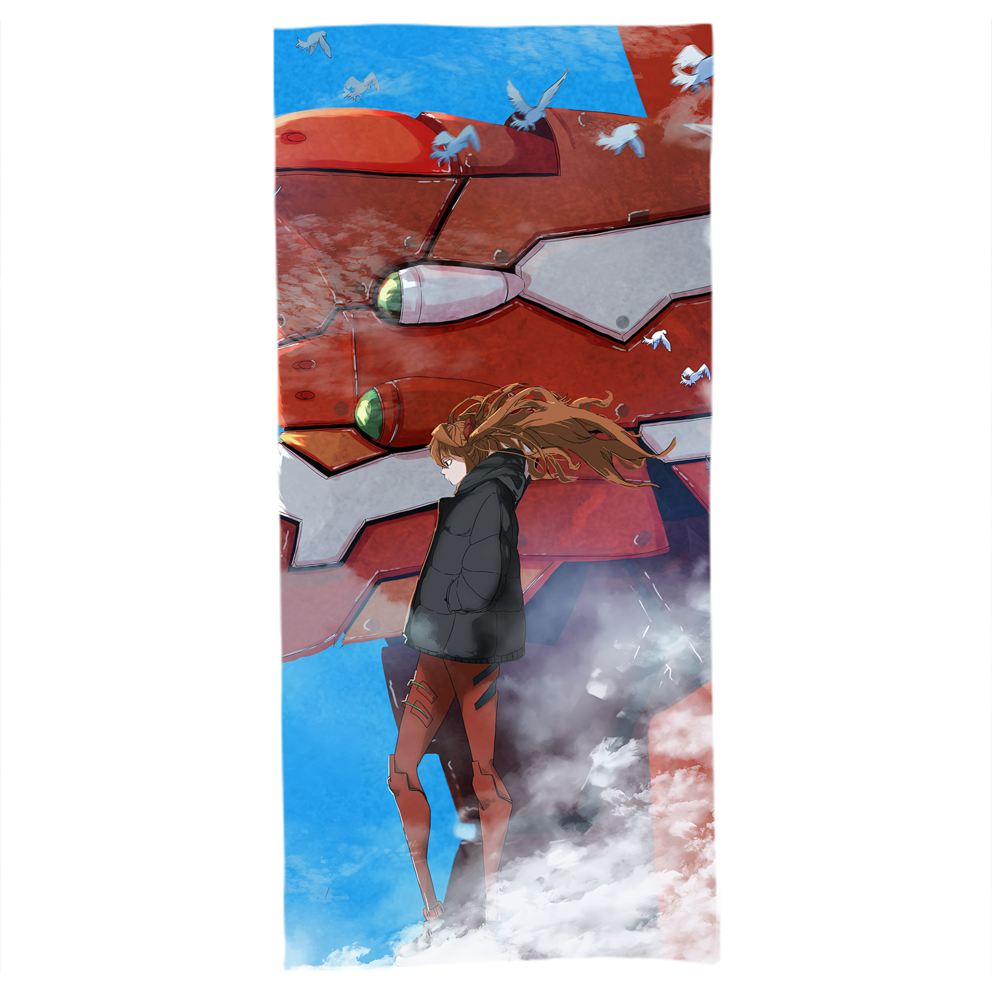 （画像用） EVA 新世紀エヴァンゲリオン 大判バスタオル 70×140cm 吸水速乾 柔らかい肌触り