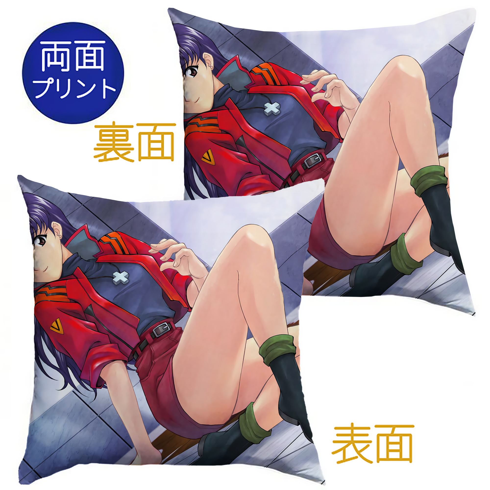 （画像用） EVA 新世紀エヴァンゲリオン クッションカバー＆本体セット（ポリエステル素材）