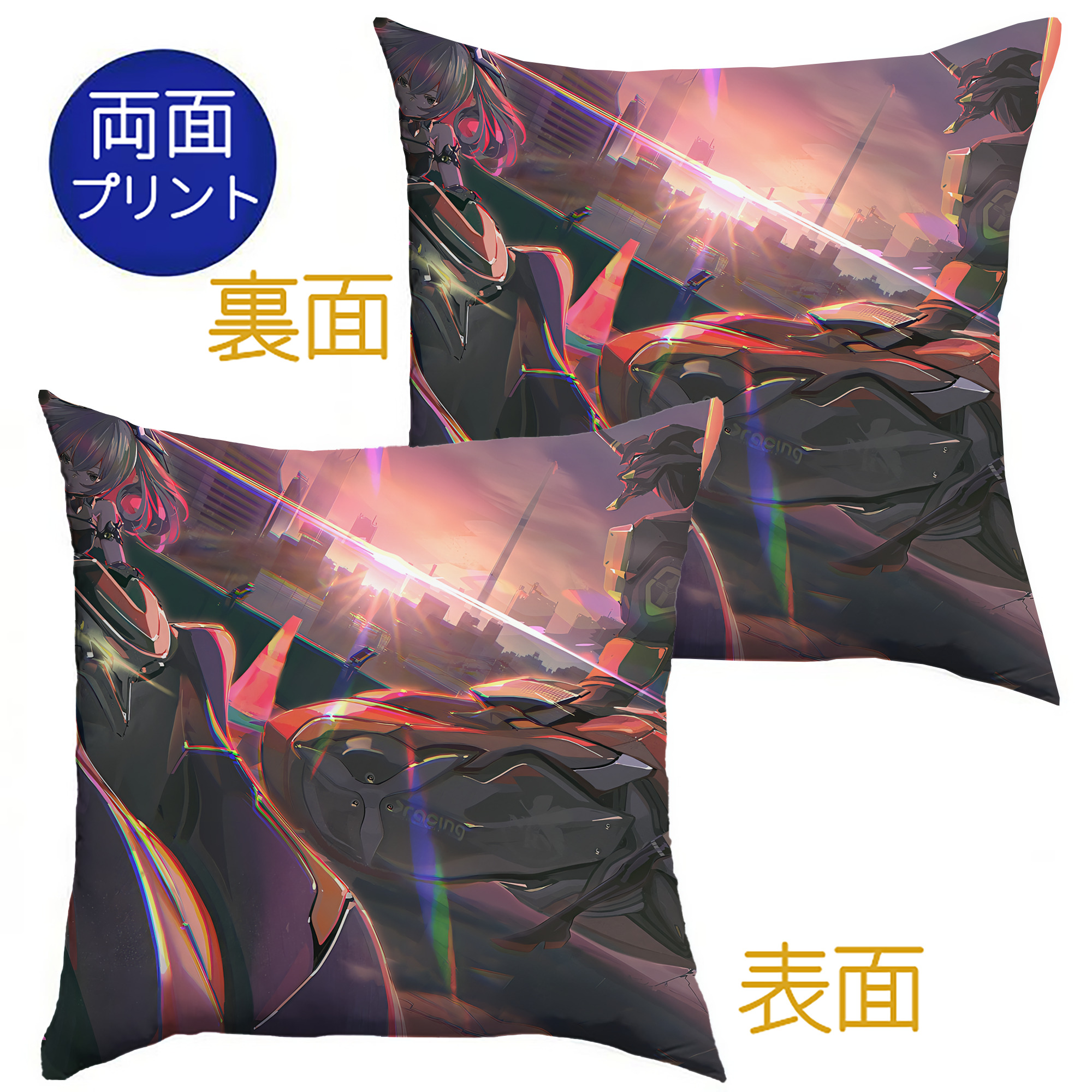 （画像用） EVA 新世紀エヴァンゲリオン クッションカバー＆本体セット（ポリエステル素材）
