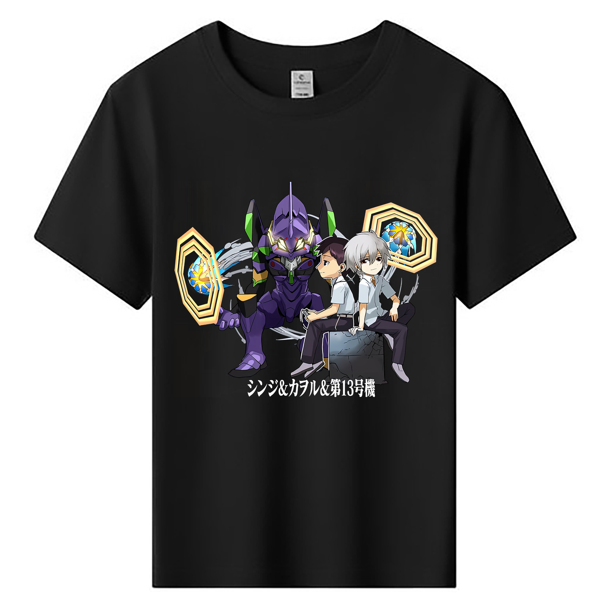 （画像用） EVA 新世紀エヴァンゲリオン 綿100％キッズTシャツ（フロントプリント）