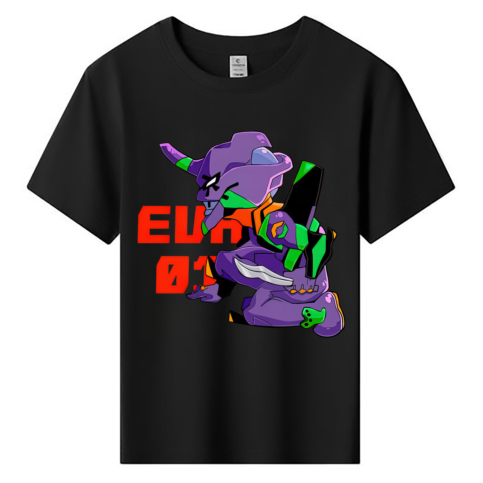 （画像用） EVA 新世紀エヴァンゲリオン 綿100％キッズTシャツ（フロントプリント）