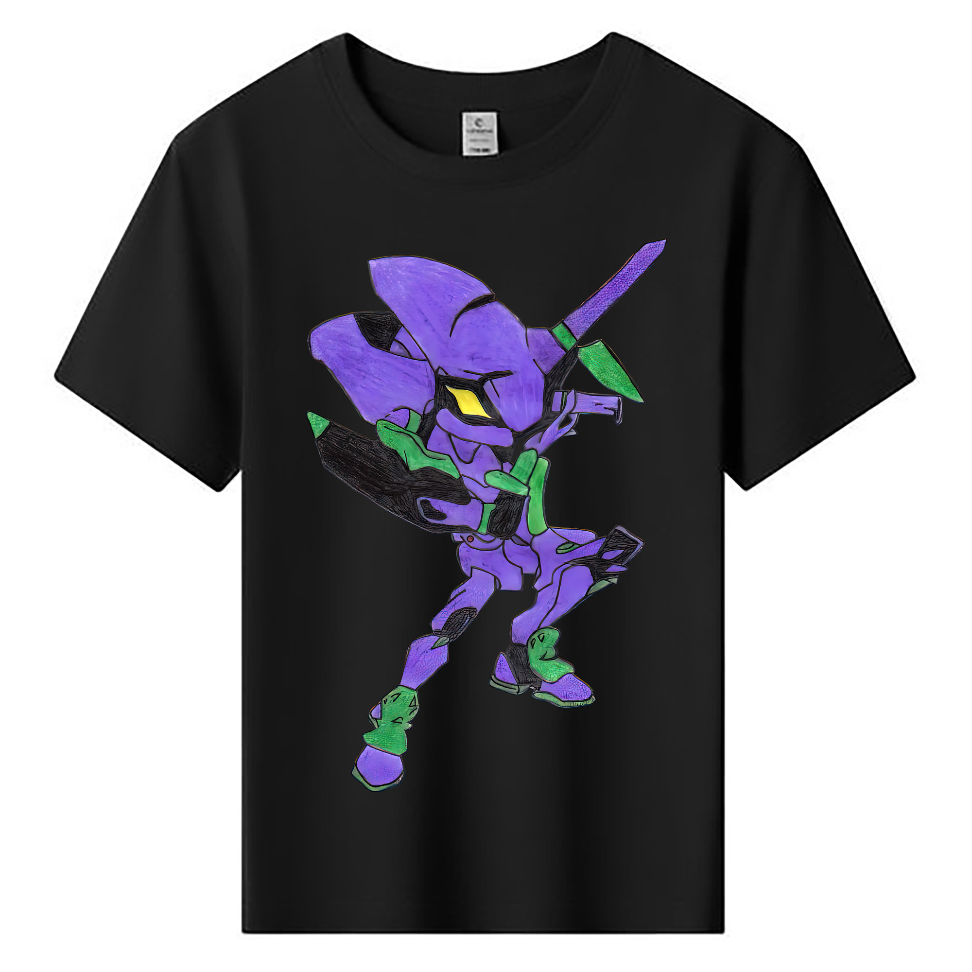 （画像用） EVA 新世紀エヴァンゲリオン 綿100％キッズTシャツ（フロントプリント）