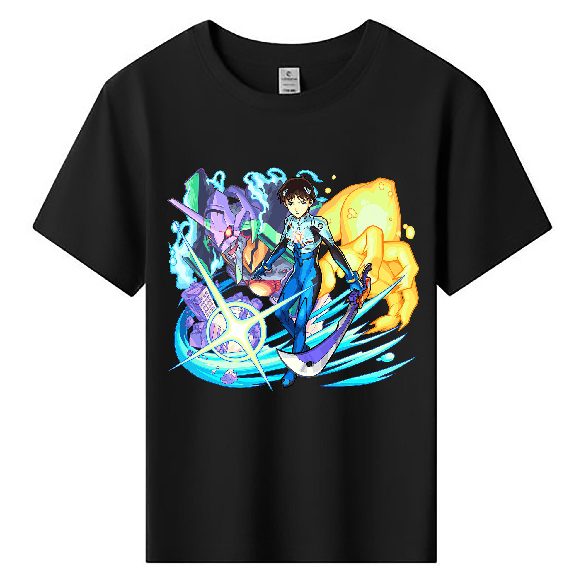 （画像用） EVA 新世紀エヴァンゲリオン 綿100％キッズTシャツ（フロントプリント）