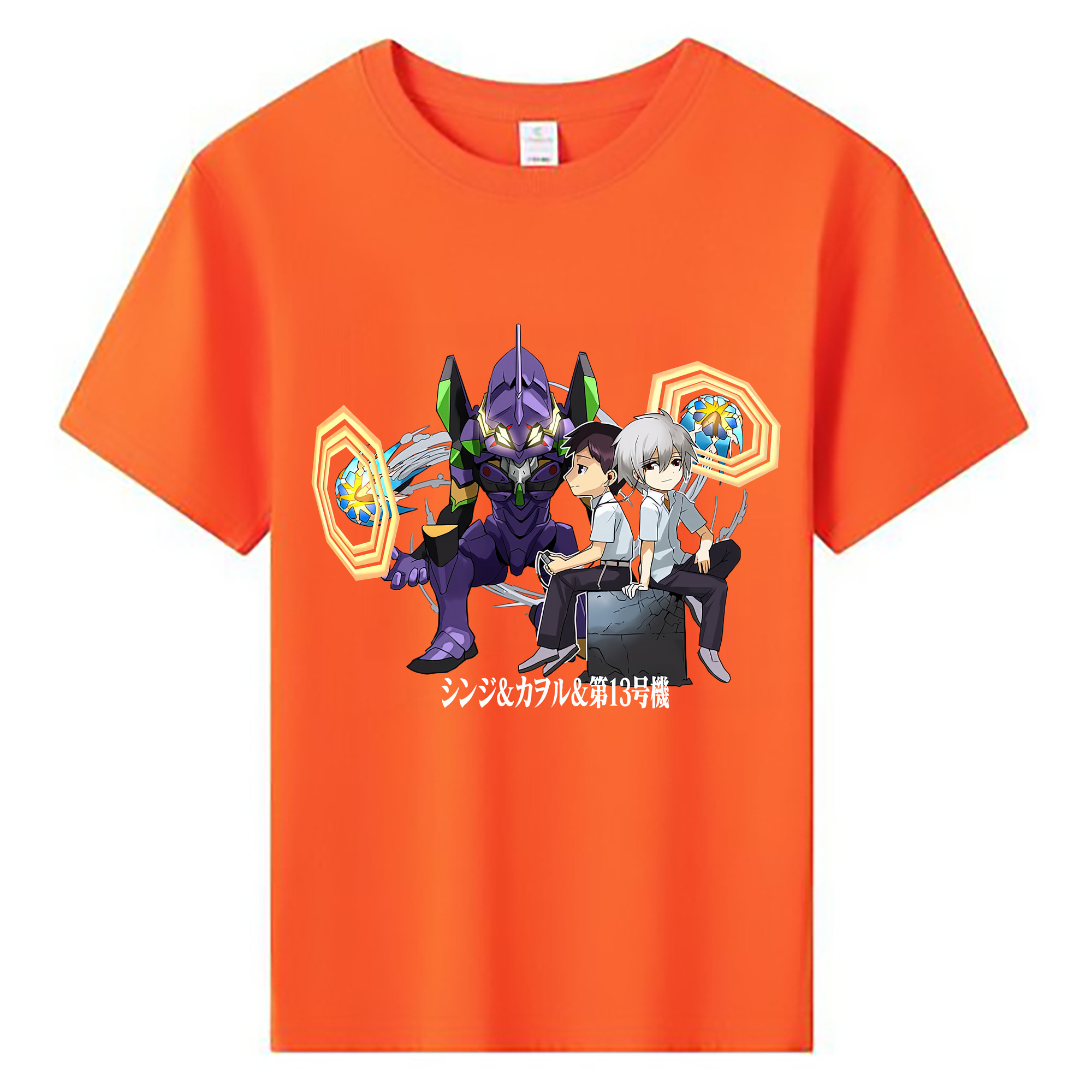 （画像用） EVA 新世紀エヴァンゲリオン 綿100％キッズTシャツ（フロントプリント）