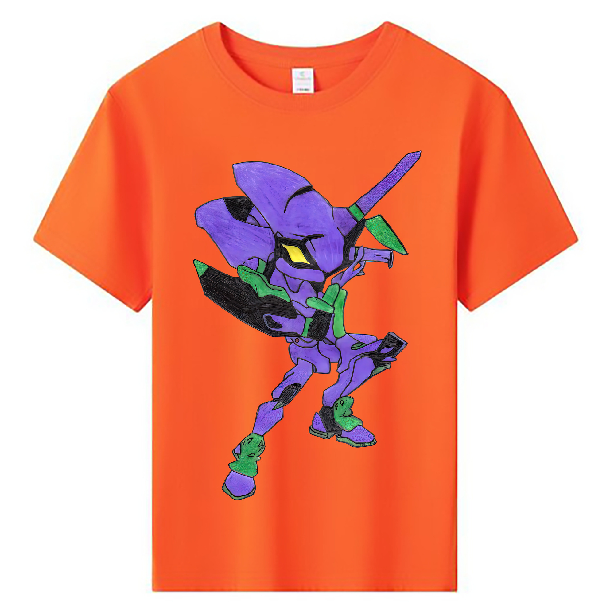 （画像用） EVA 新世紀エヴァンゲリオン 綿100％キッズTシャツ（フロントプリント）
