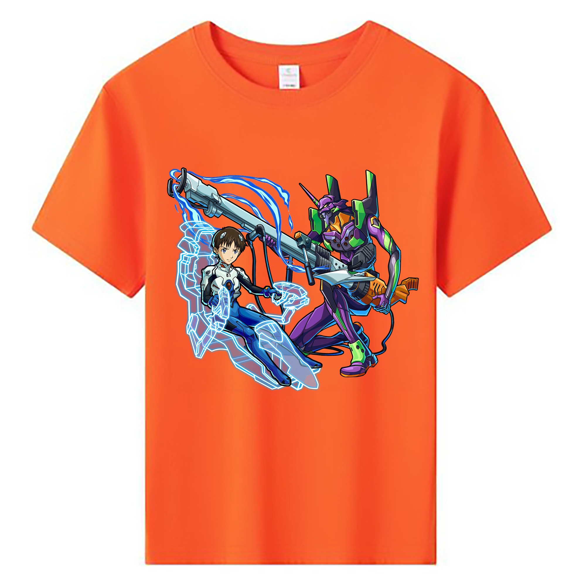 （画像用） EVA 新世紀エヴァンゲリオン 綿100％キッズTシャツ（フロントプリント）