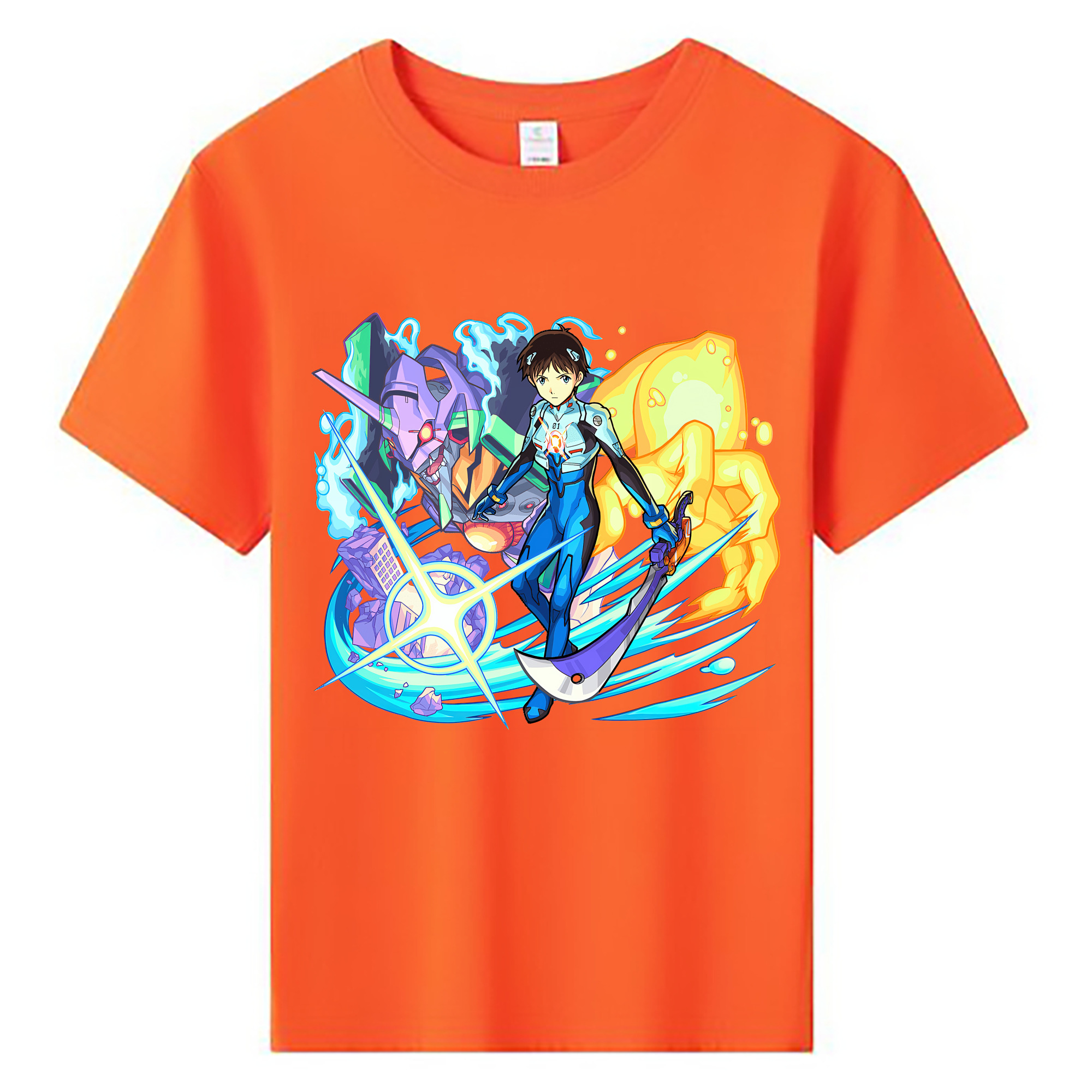 （画像用） EVA 新世紀エヴァンゲリオン 綿100％キッズTシャツ（フロントプリント）