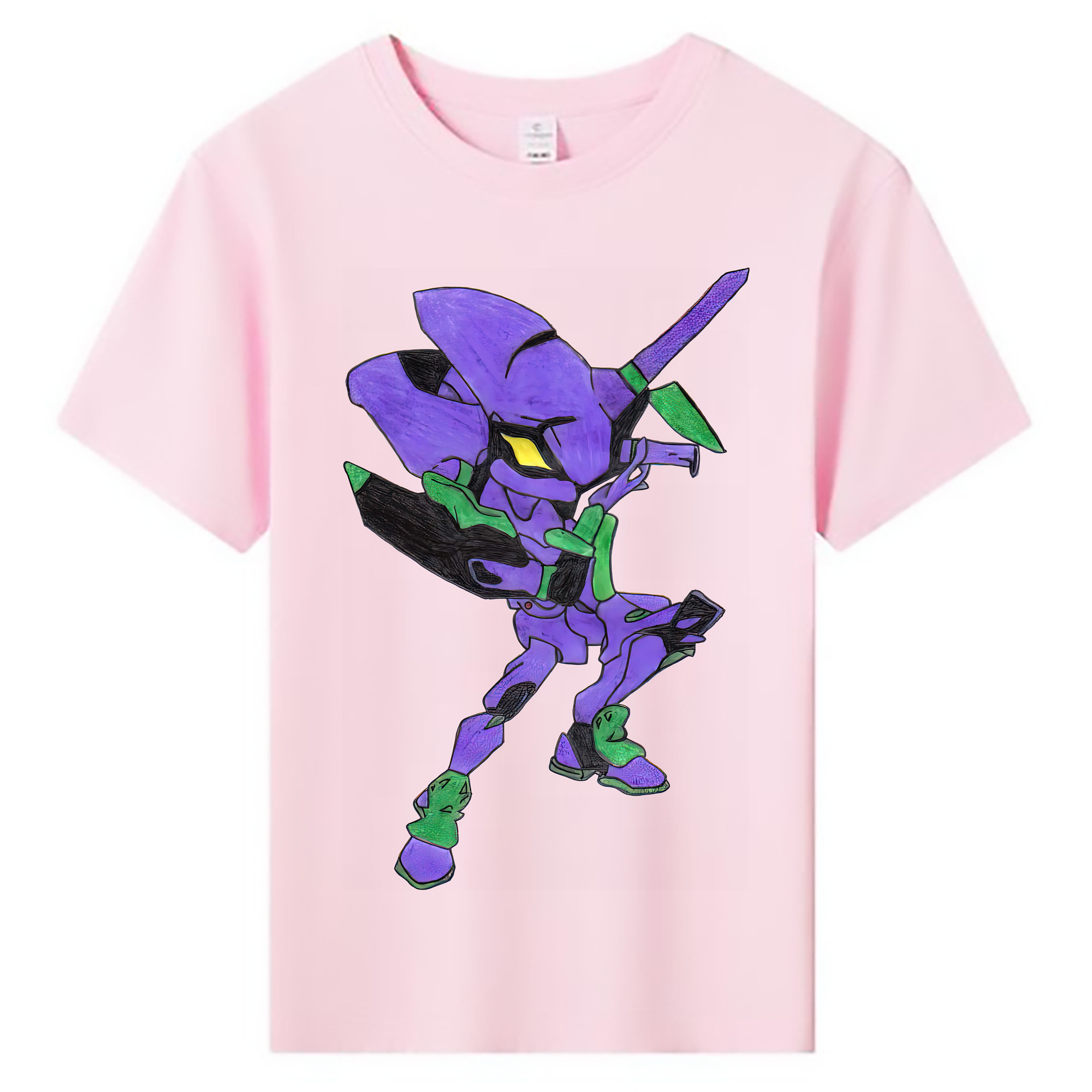 （画像用） EVA 新世紀エヴァンゲリオン 綿100％キッズTシャツ（フロントプリント）