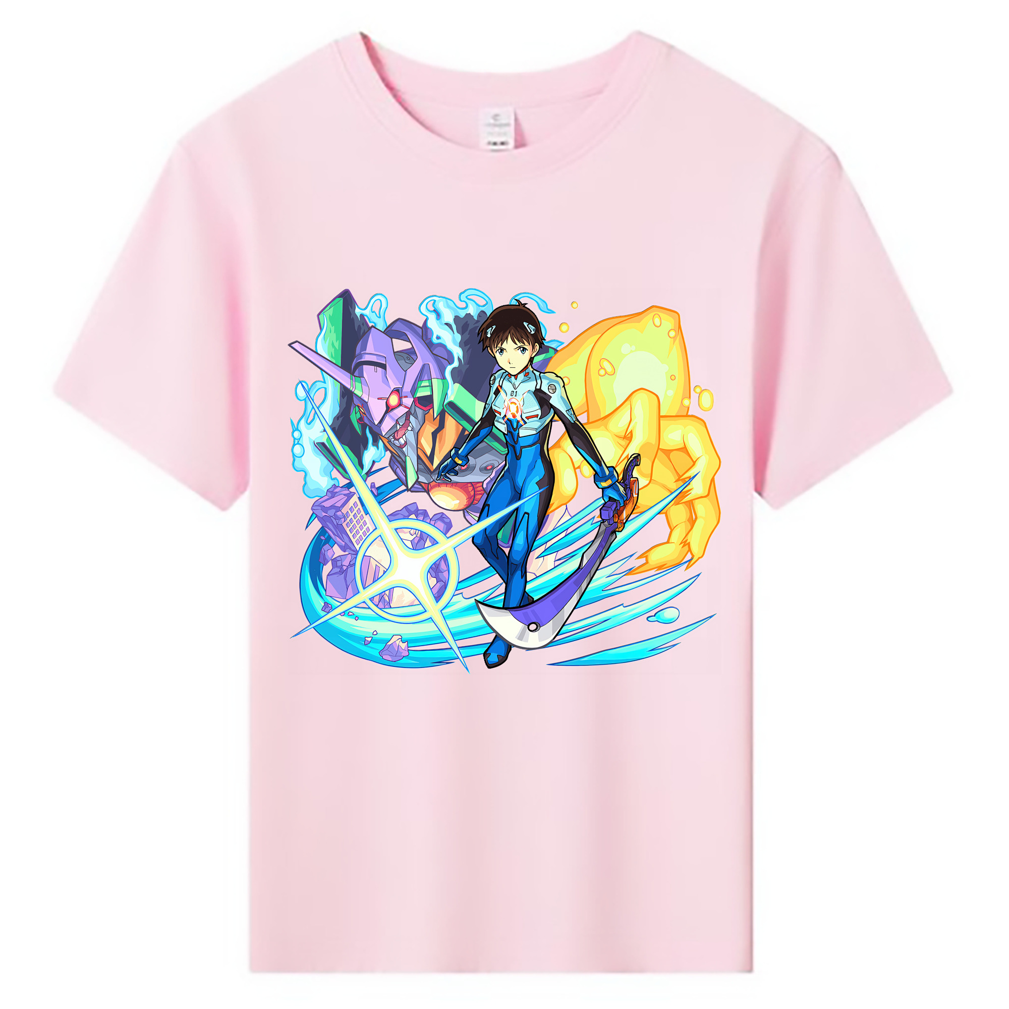 （画像用） EVA 新世紀エヴァンゲリオン 綿100％キッズTシャツ（フロントプリント）