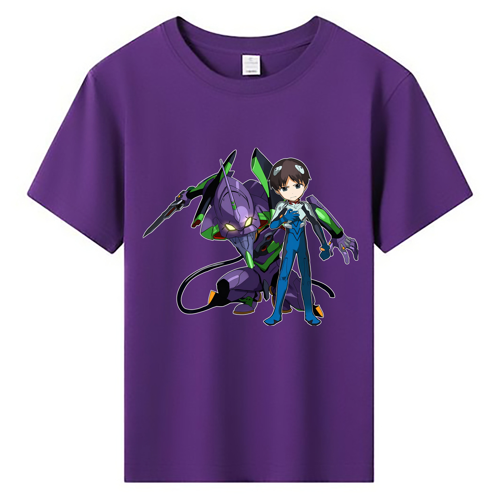 （画像用） EVA 新世紀エヴァンゲリオン 綿100％キッズTシャツ（フロントプリント）