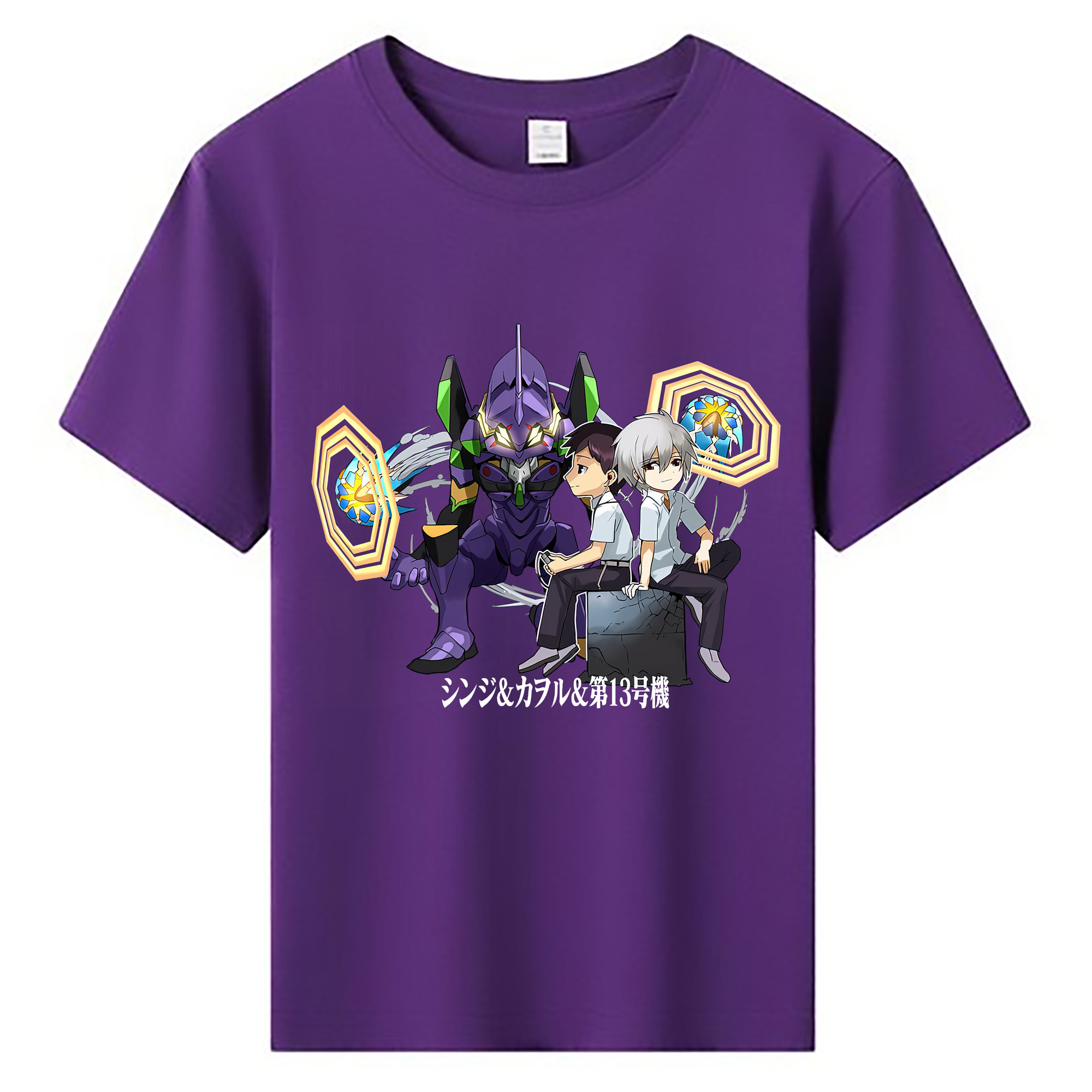 （画像用） EVA 新世紀エヴァンゲリオン 綿100％キッズTシャツ（フロントプリント）