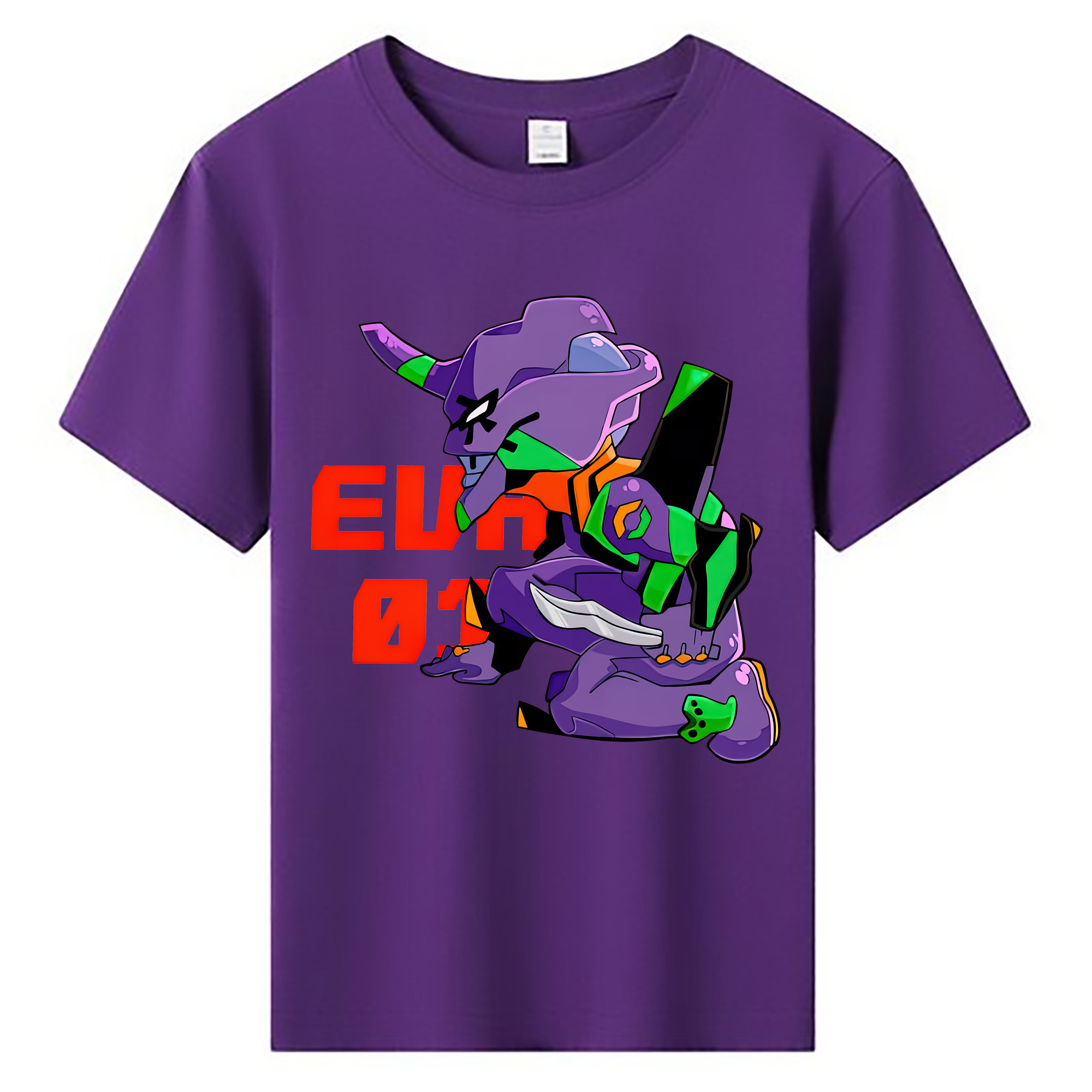 （画像用） EVA 新世紀エヴァンゲリオン 綿100％キッズTシャツ（フロントプリント）
