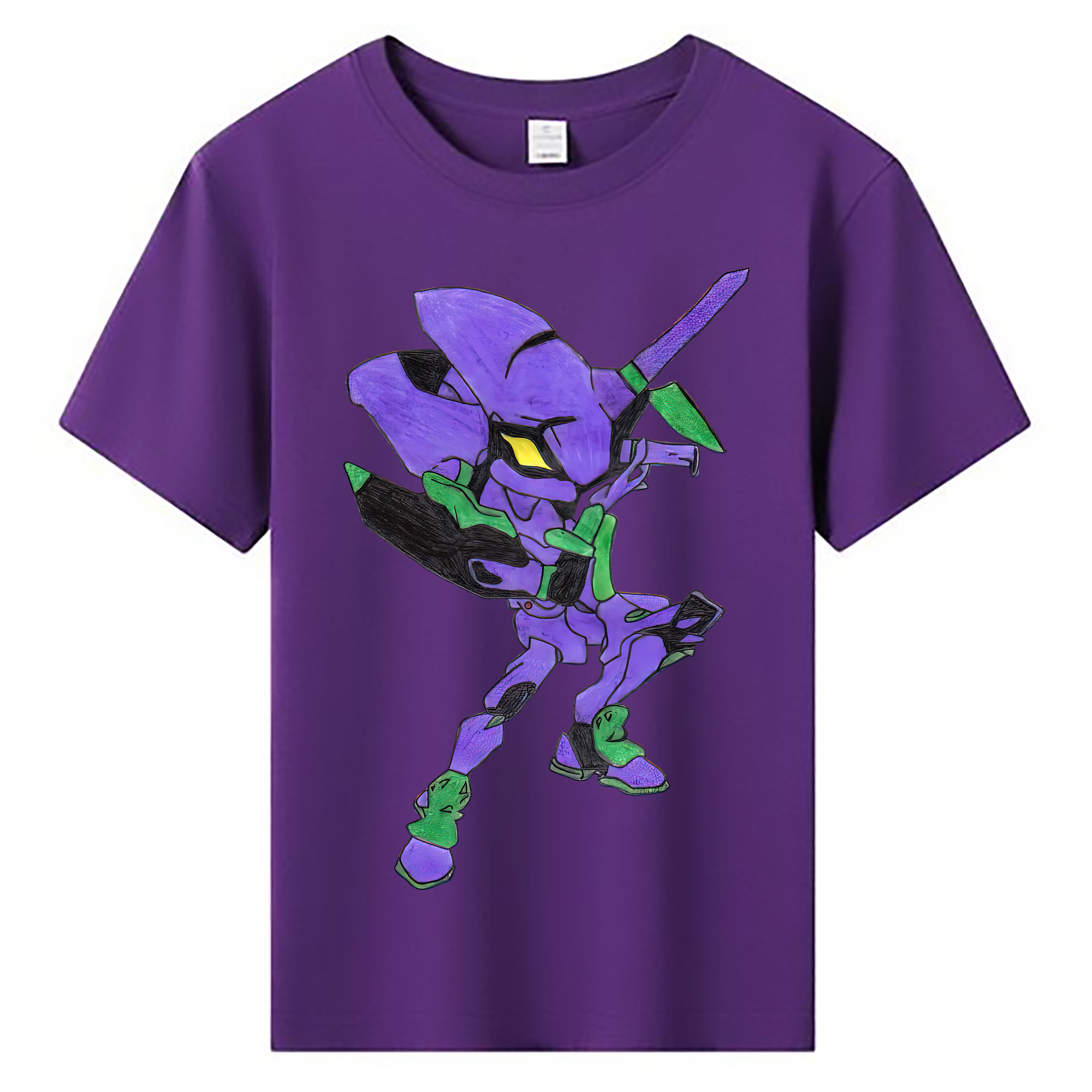 （画像用） EVA 新世紀エヴァンゲリオン 綿100％キッズTシャツ（フロントプリント）