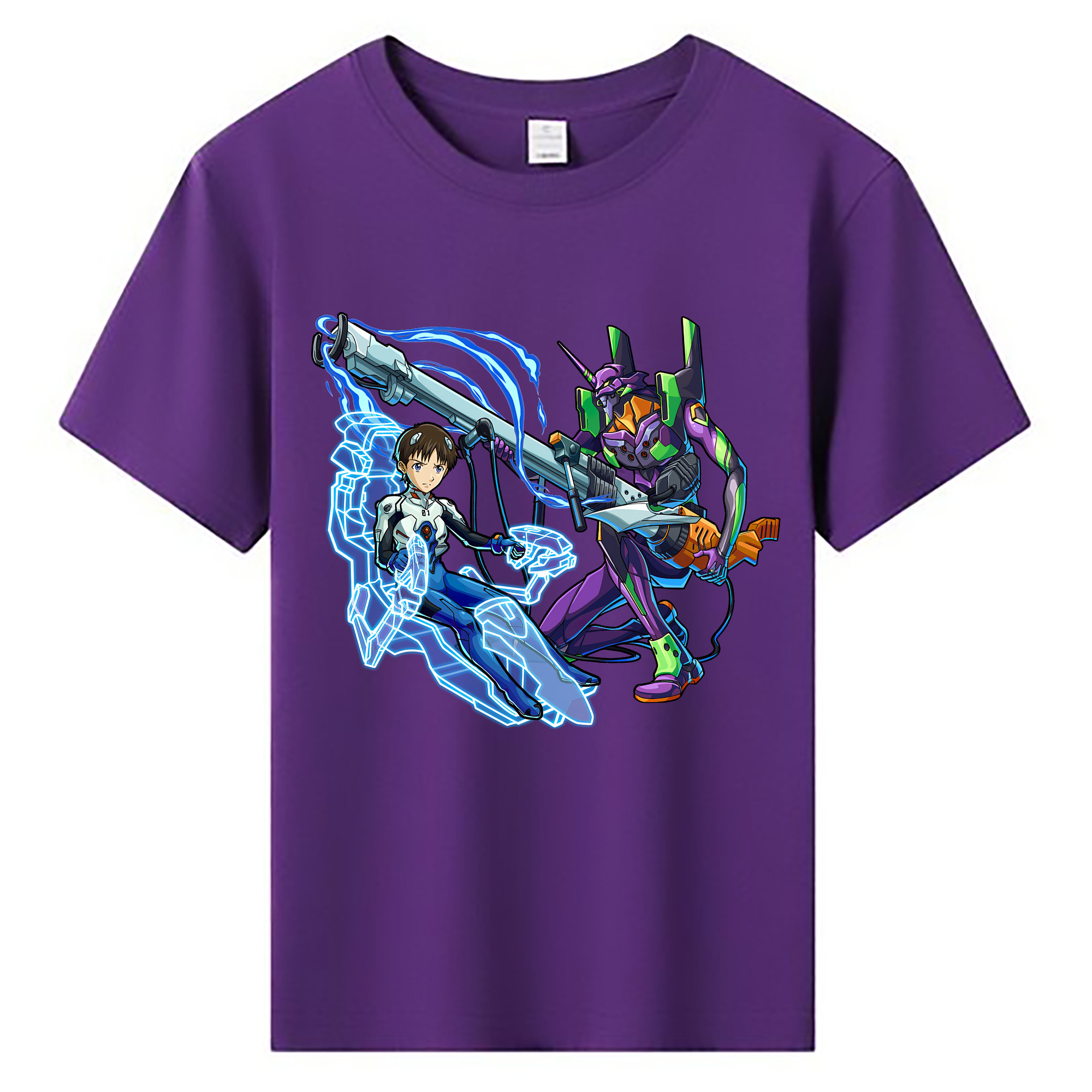 （画像用） EVA 新世紀エヴァンゲリオン 綿100％キッズTシャツ（フロントプリント）