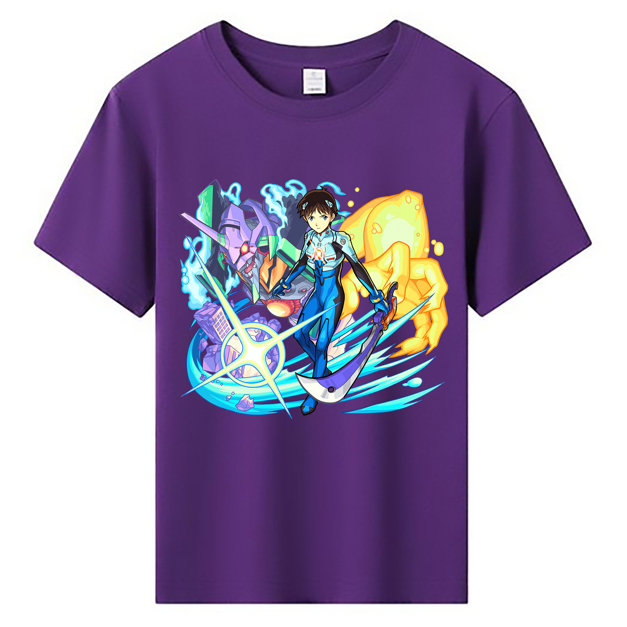 （画像用） EVA 新世紀エヴァンゲリオン 綿100％キッズTシャツ（フロントプリント）