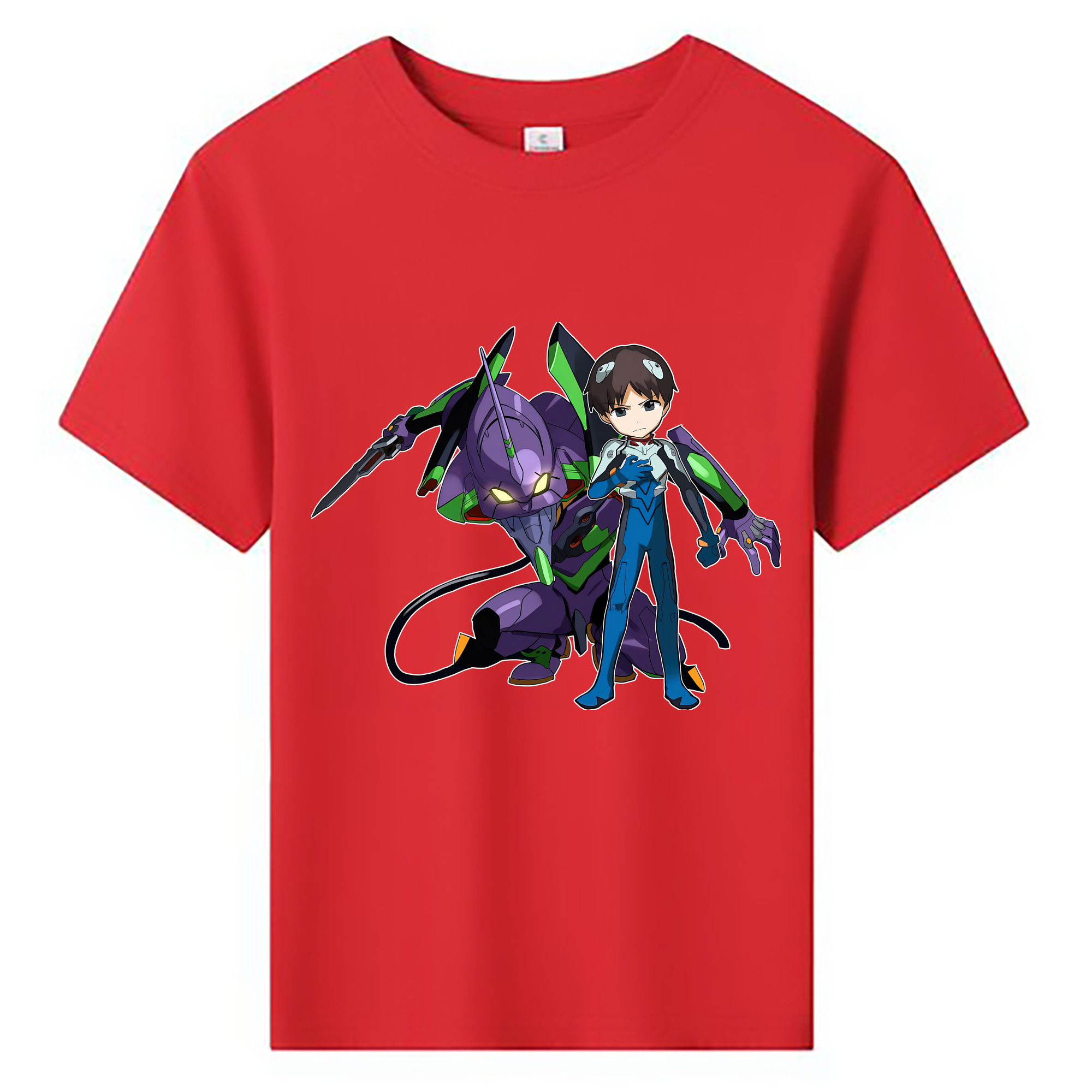 （画像用） EVA 新世紀エヴァンゲリオン 綿100％キッズTシャツ（フロントプリント）