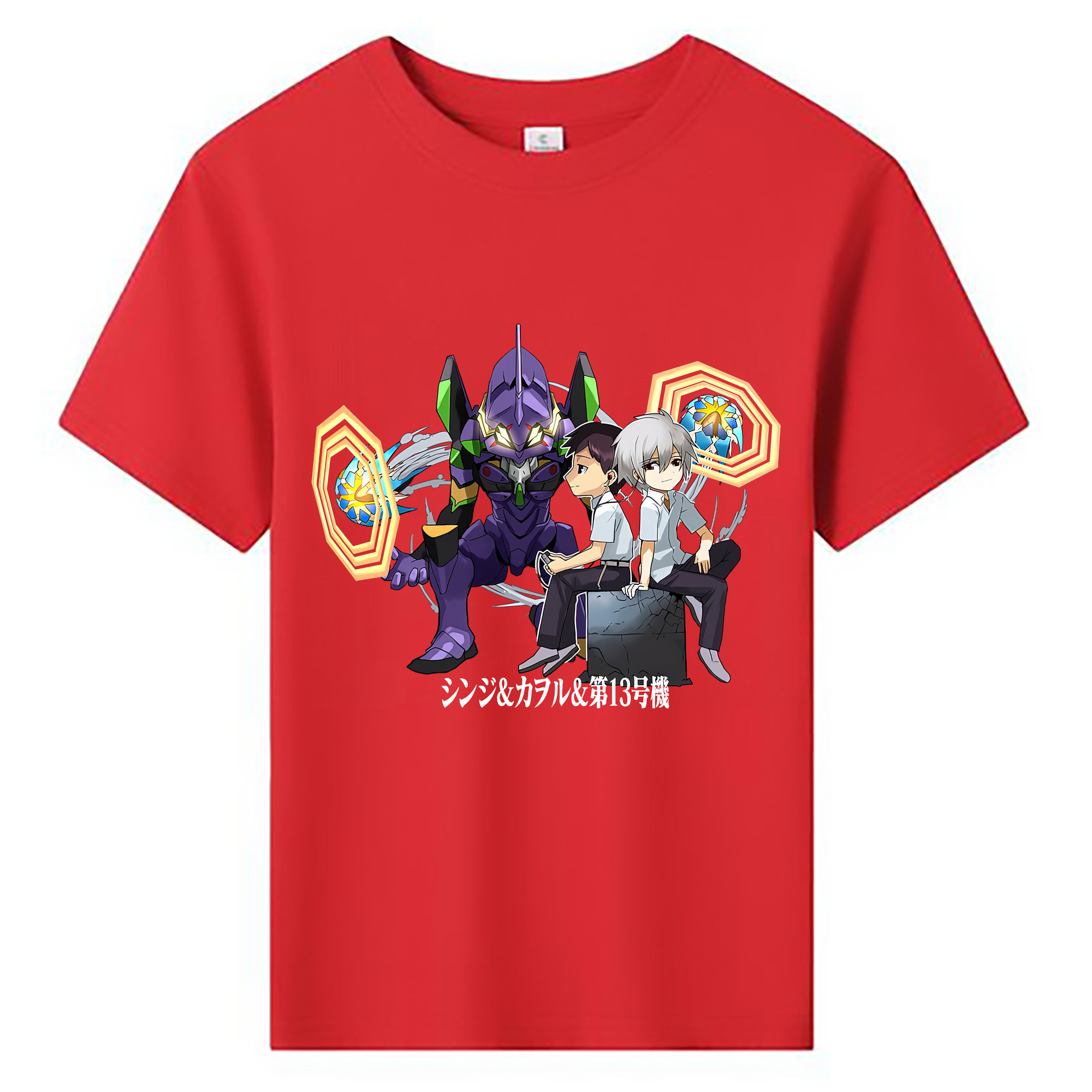 （画像用） EVA 新世紀エヴァンゲリオン 綿100％キッズTシャツ（フロントプリント）