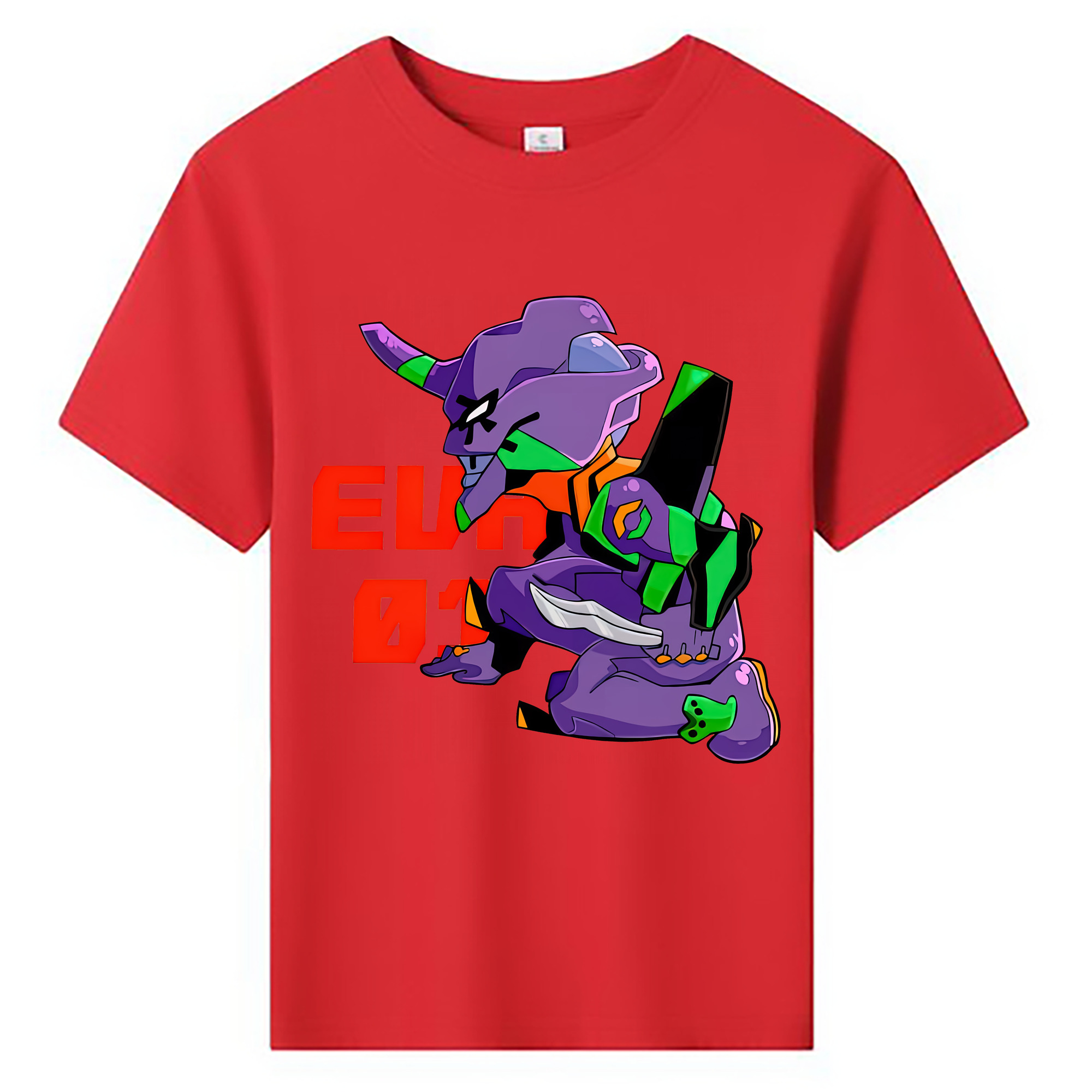 （画像用） EVA 新世紀エヴァンゲリオン 綿100％キッズTシャツ（フロントプリント）