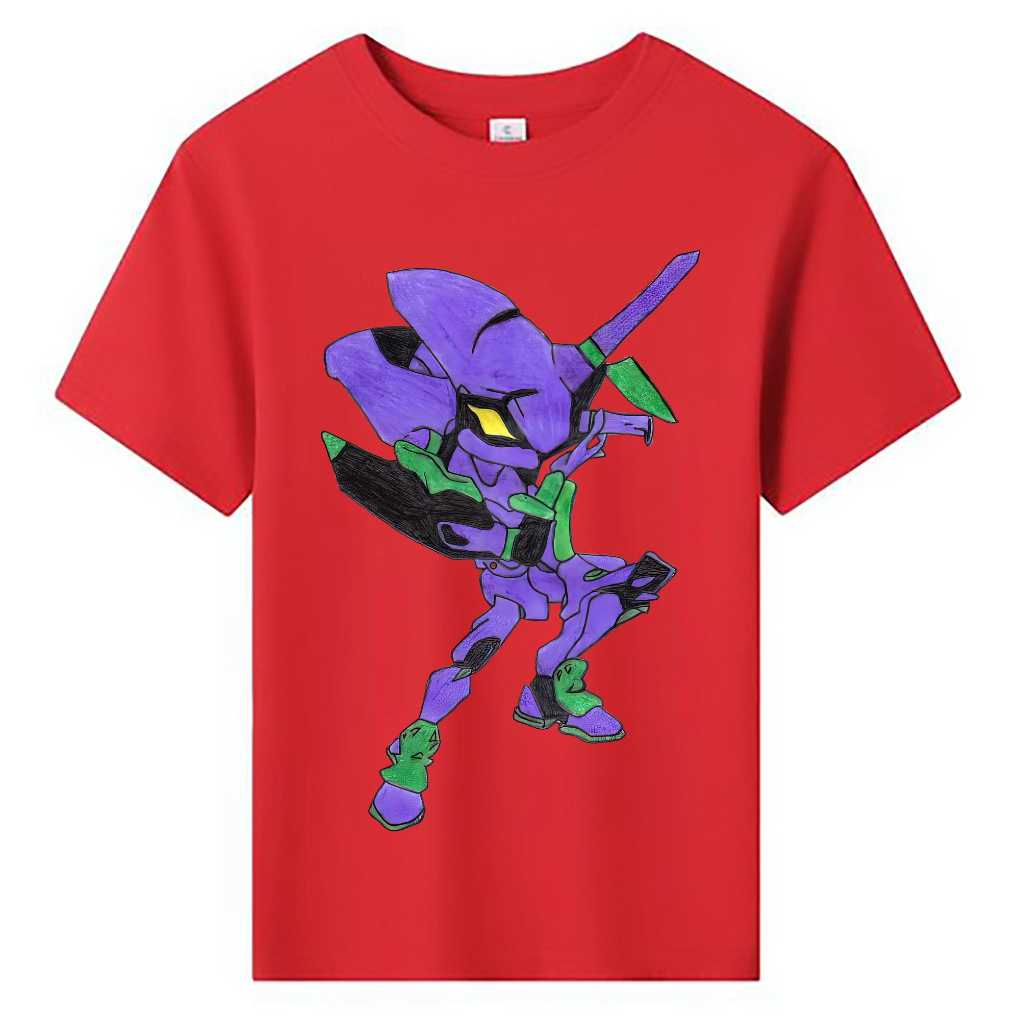 （画像用） EVA 新世紀エヴァンゲリオン 綿100％キッズTシャツ（フロントプリント）