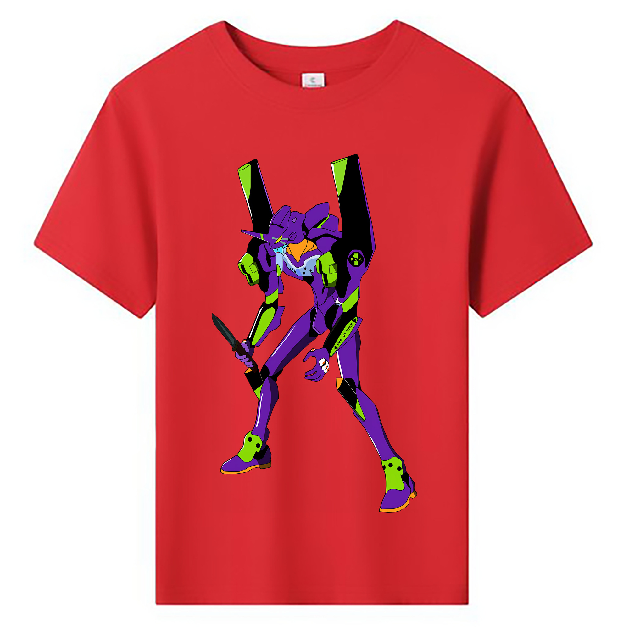 （画像用） EVA 新世紀エヴァンゲリオン 綿100％キッズTシャツ（フロントプリント）