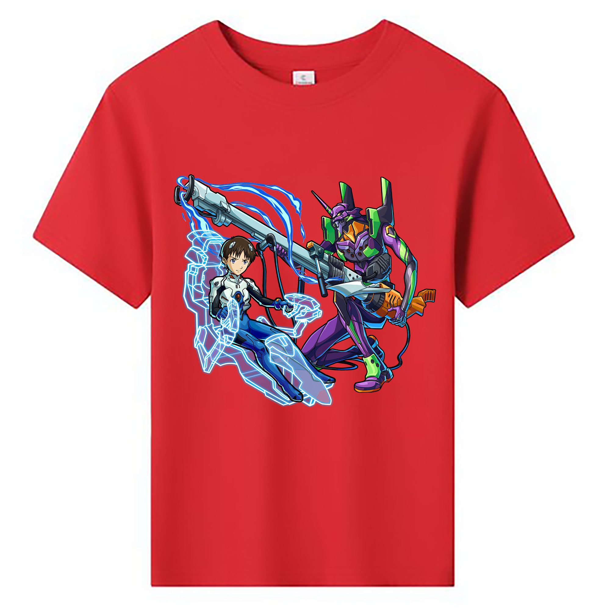 （画像用） EVA 新世紀エヴァンゲリオン 綿100％キッズTシャツ（フロントプリント）