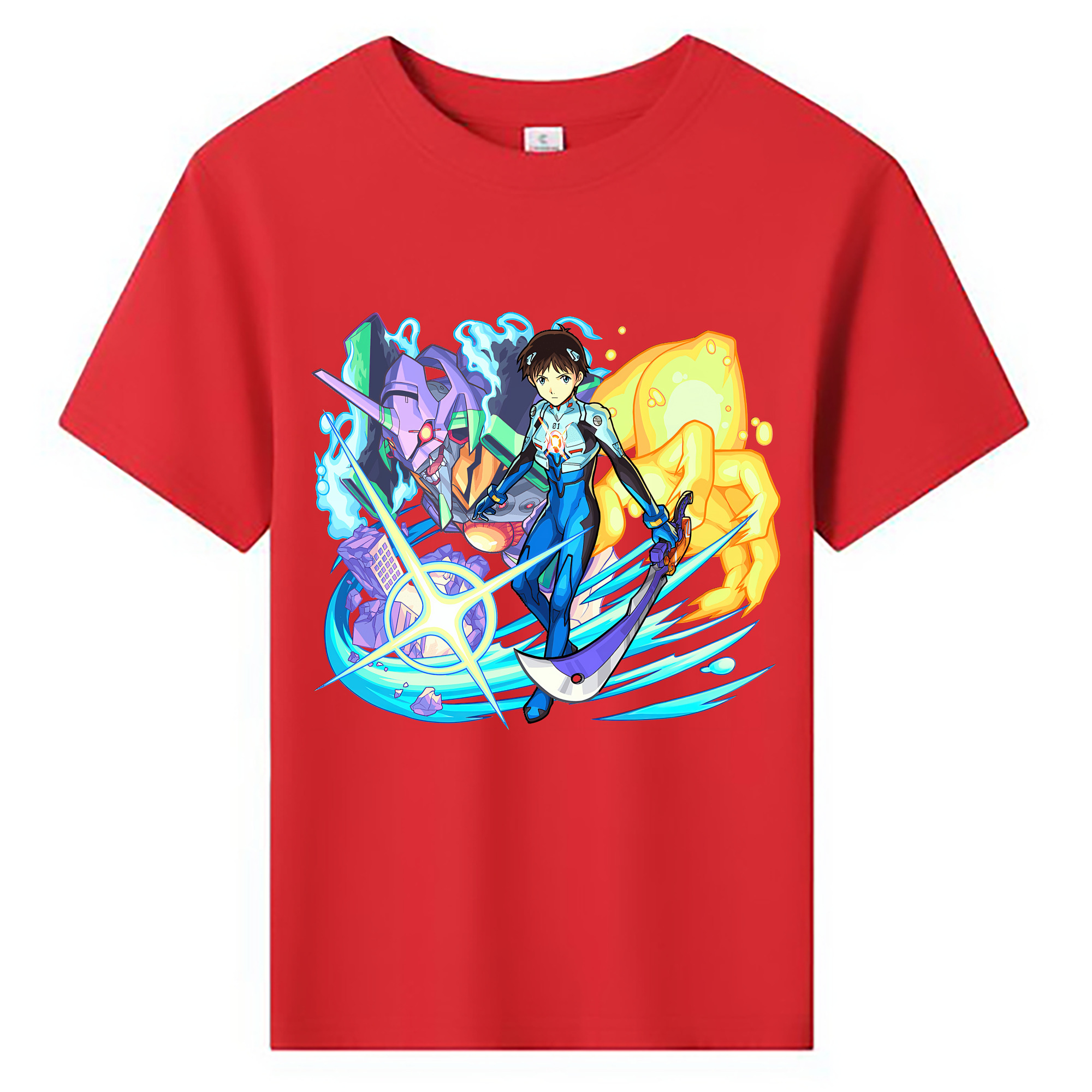 （画像用） EVA 新世紀エヴァンゲリオン 綿100％キッズTシャツ（フロントプリント）