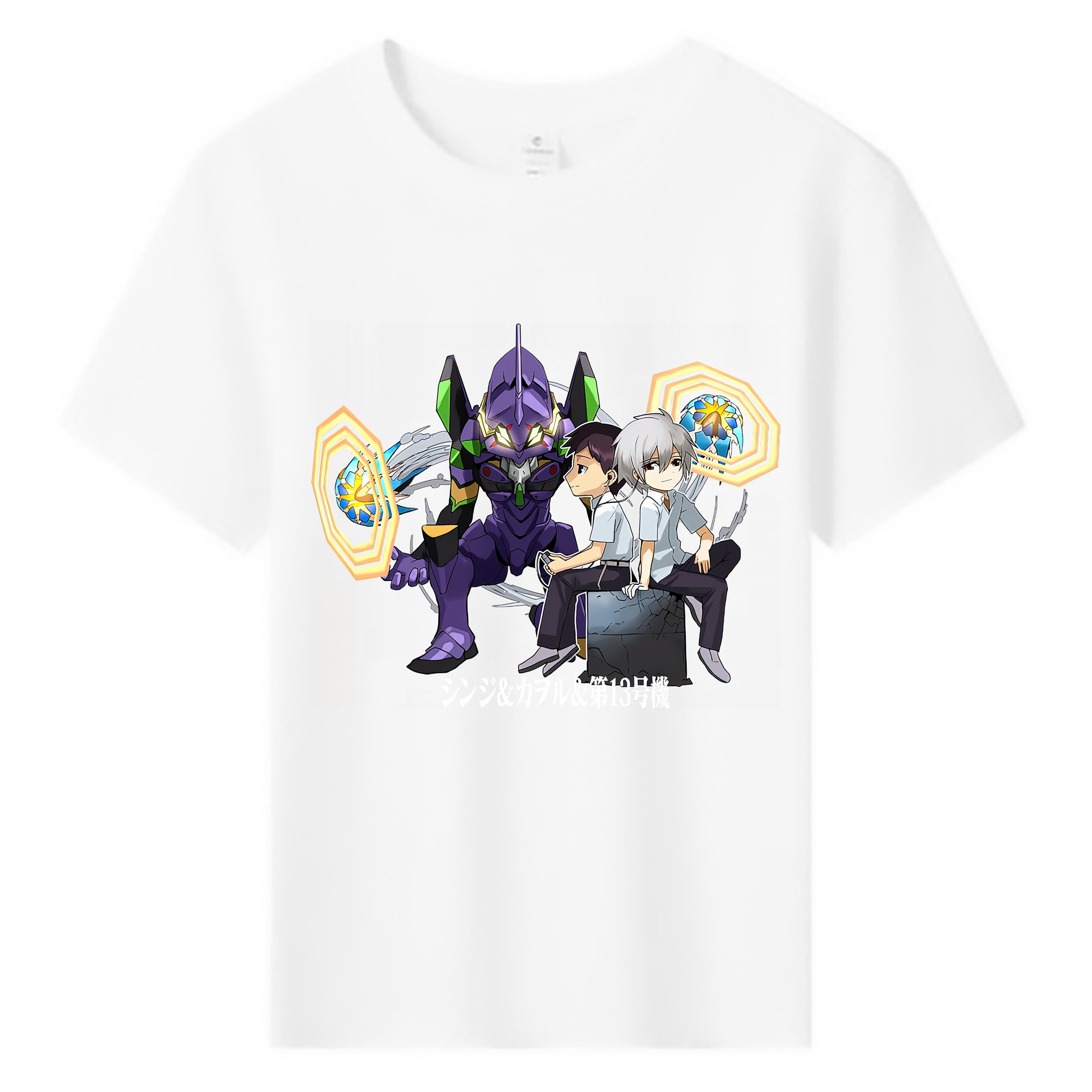 （画像用） EVA 新世紀エヴァンゲリオン 綿100％キッズTシャツ（フロントプリント）