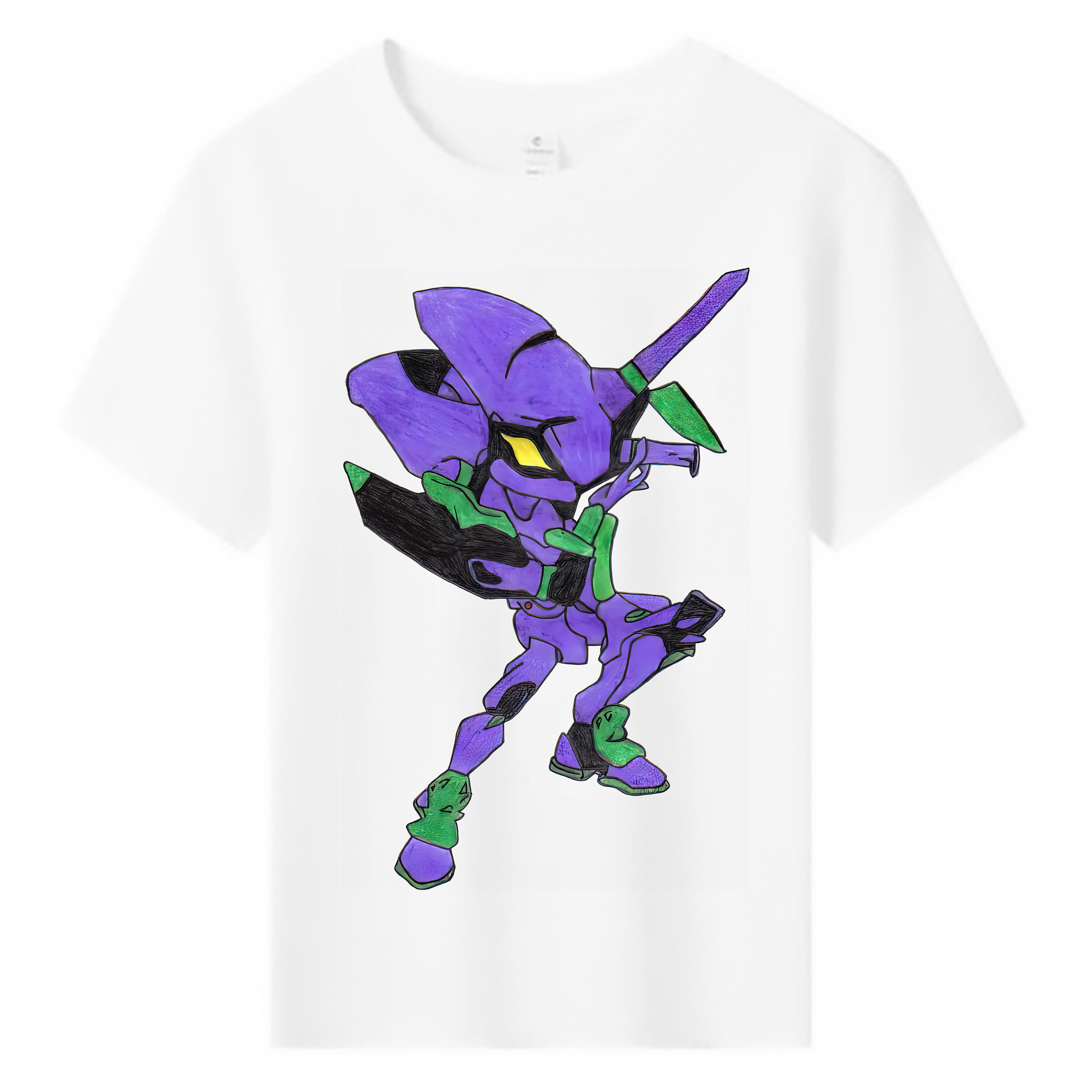 （画像用） EVA 新世紀エヴァンゲリオン 綿100％キッズTシャツ（フロントプリント）