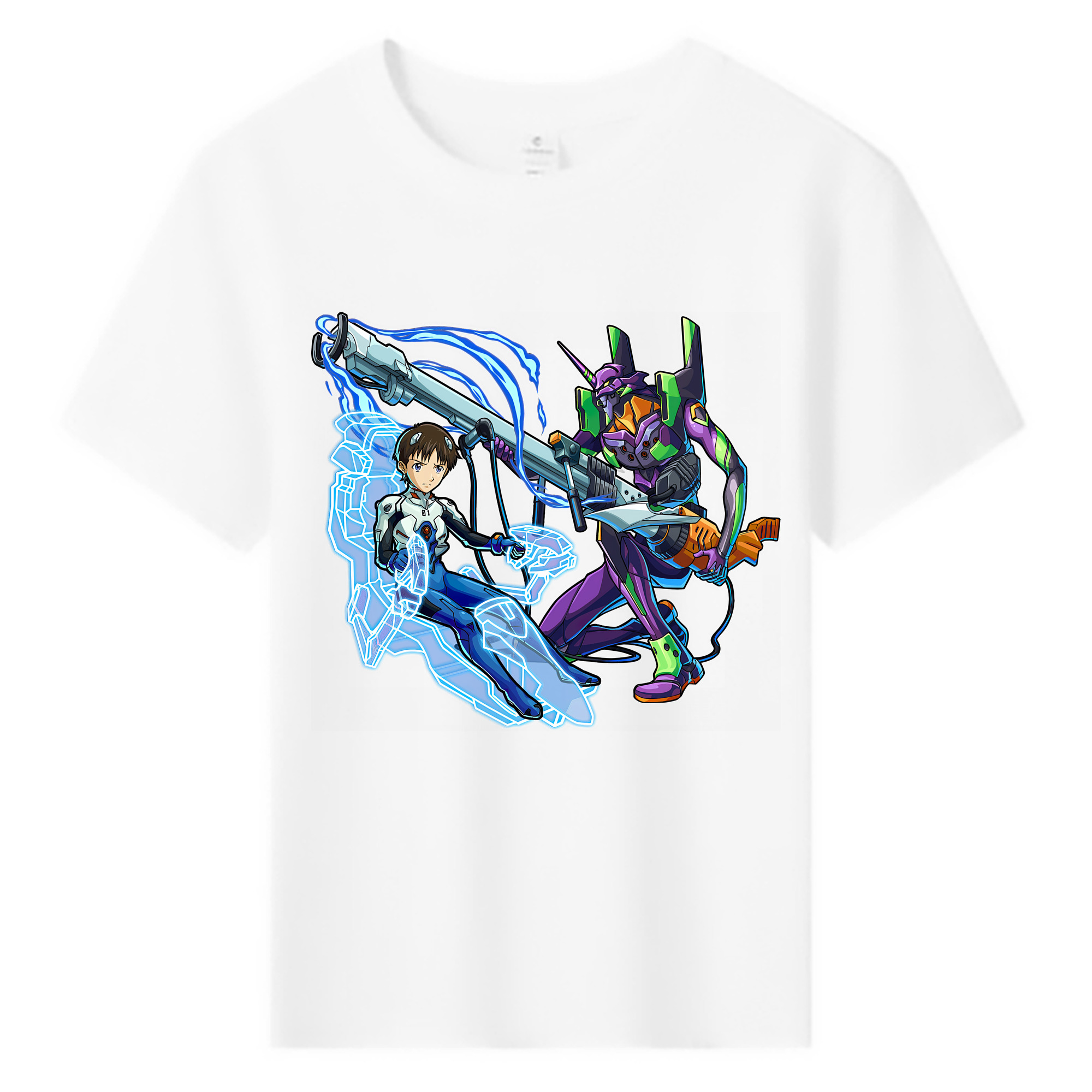 （画像用） EVA 新世紀エヴァンゲリオン 綿100％キッズTシャツ（フロントプリント）
