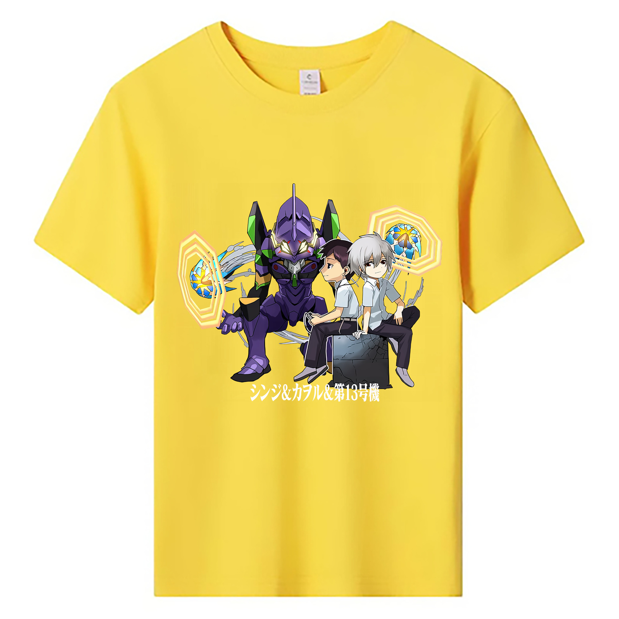 （画像用） EVA 新世紀エヴァンゲリオン 綿100％キッズTシャツ（フロントプリント）