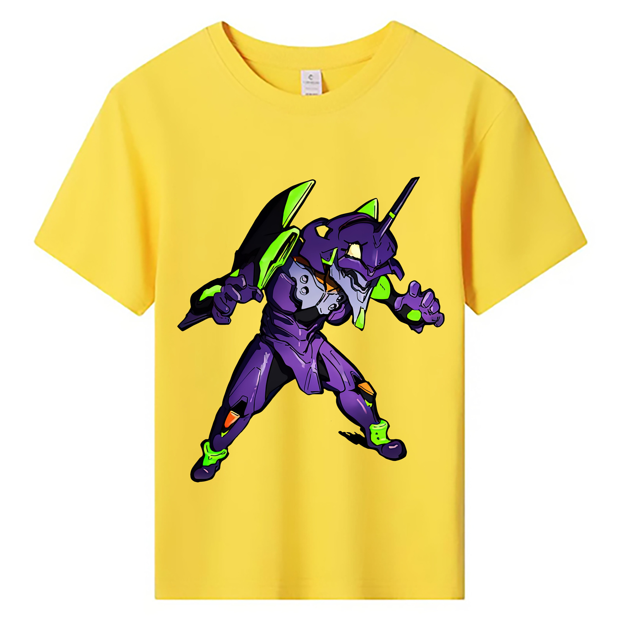 （画像用） EVA 新世紀エヴァンゲリオン 綿100％キッズTシャツ（フロントプリント）