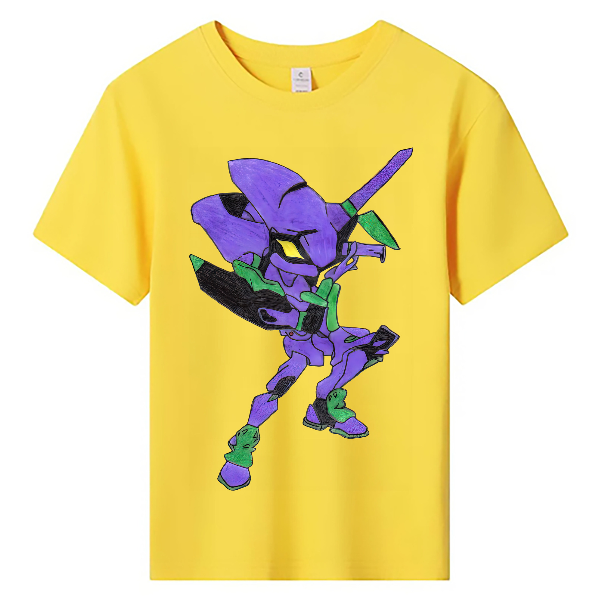 （画像用） EVA 新世紀エヴァンゲリオン 綿100％キッズTシャツ（フロントプリント）