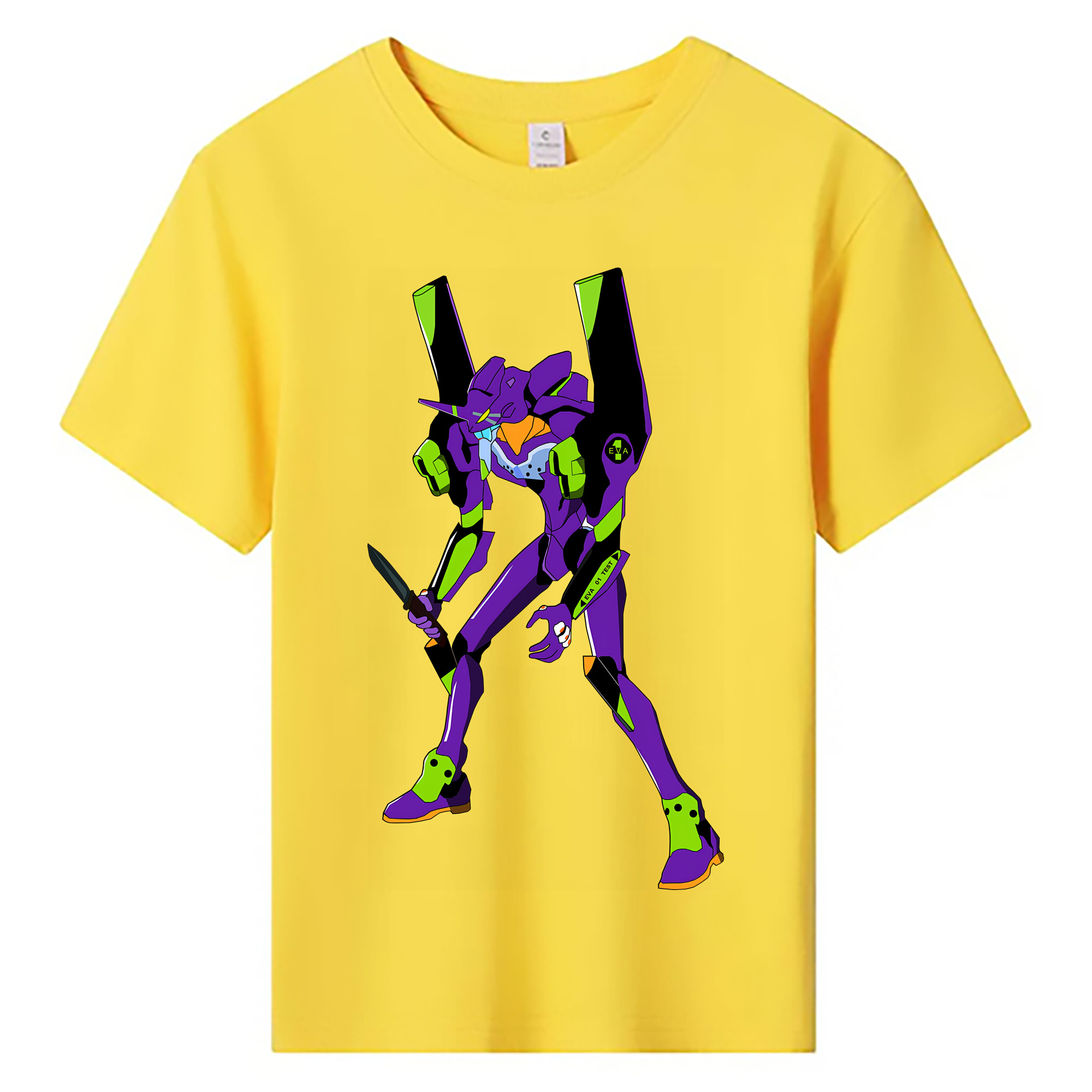 （画像用） EVA 新世紀エヴァンゲリオン 綿100％キッズTシャツ（フロントプリント）
