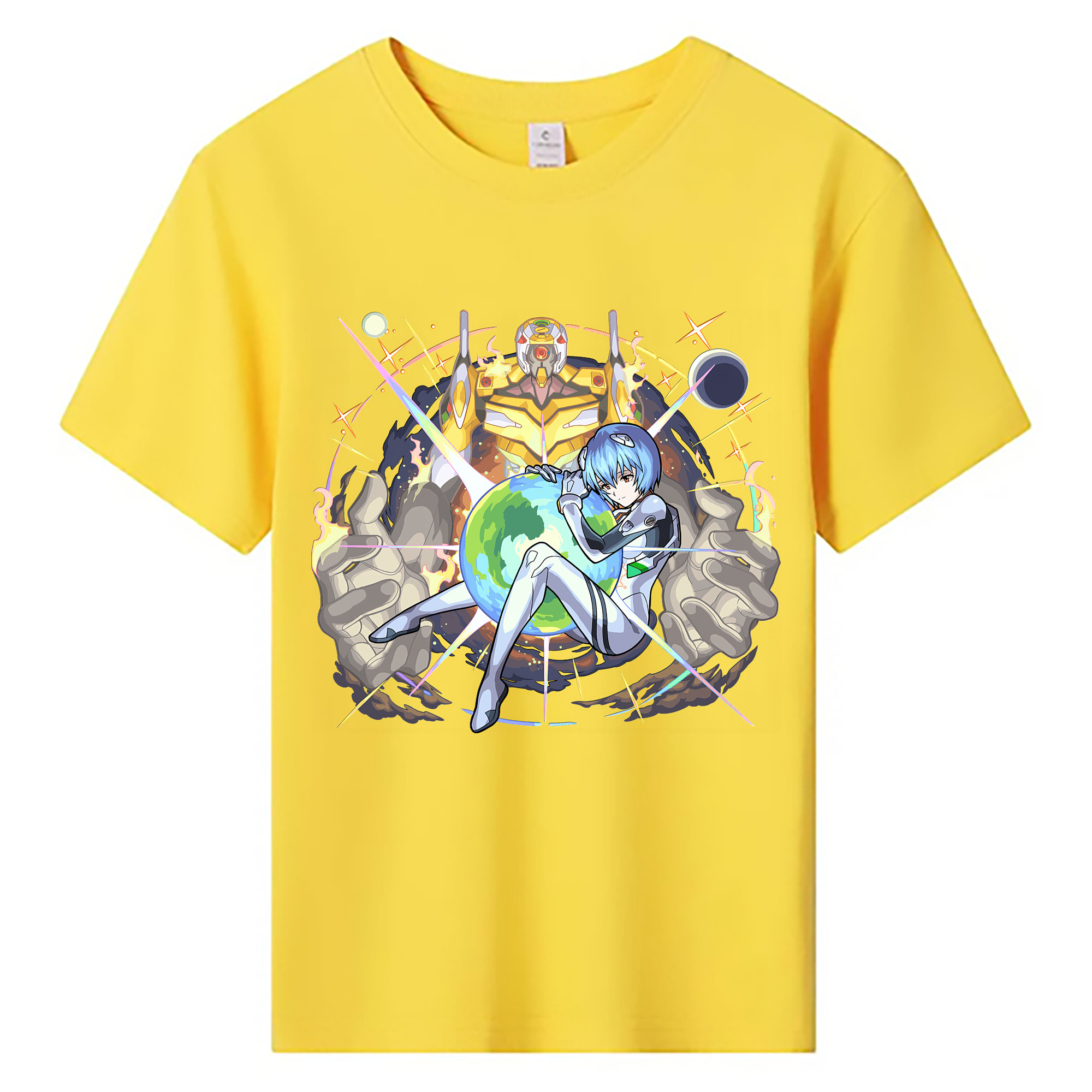 （画像用） EVA 新世紀エヴァンゲリオン 綿100％キッズTシャツ（フロントプリント）