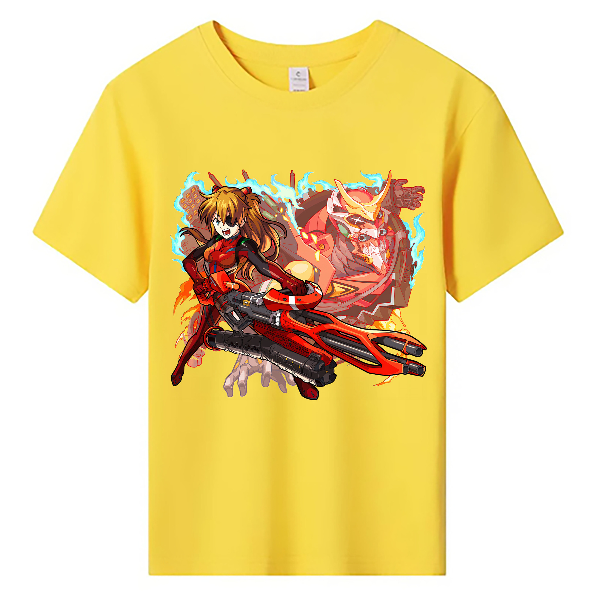 （画像用） EVA 新世紀エヴァンゲリオン 綿100％キッズTシャツ（フロントプリント）