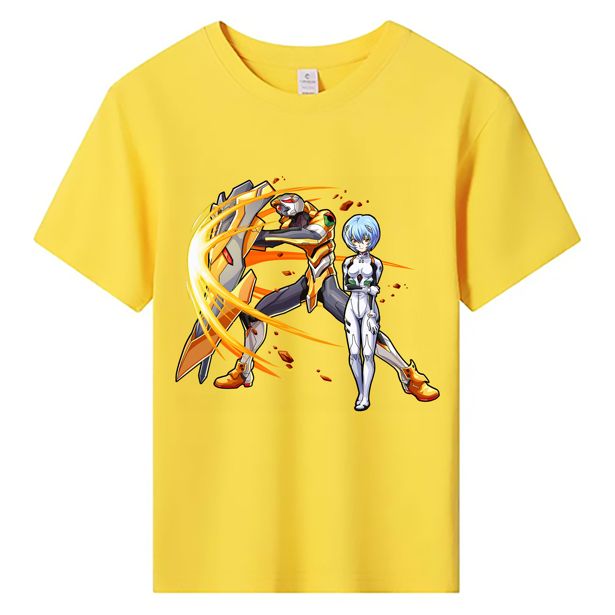 （画像用） EVA 新世紀エヴァンゲリオン 綿100％キッズTシャツ（フロントプリント）