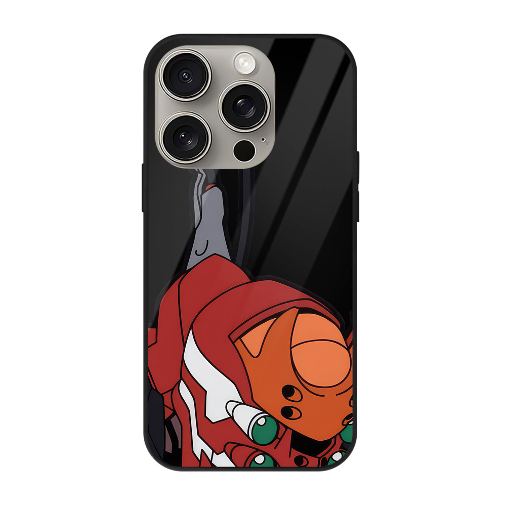 （画像用） EVA 新世紀エヴァンゲリオン 【iPhone15Pro対応】スマホケース 耐衝撃＆黄変防止 背面ガラス